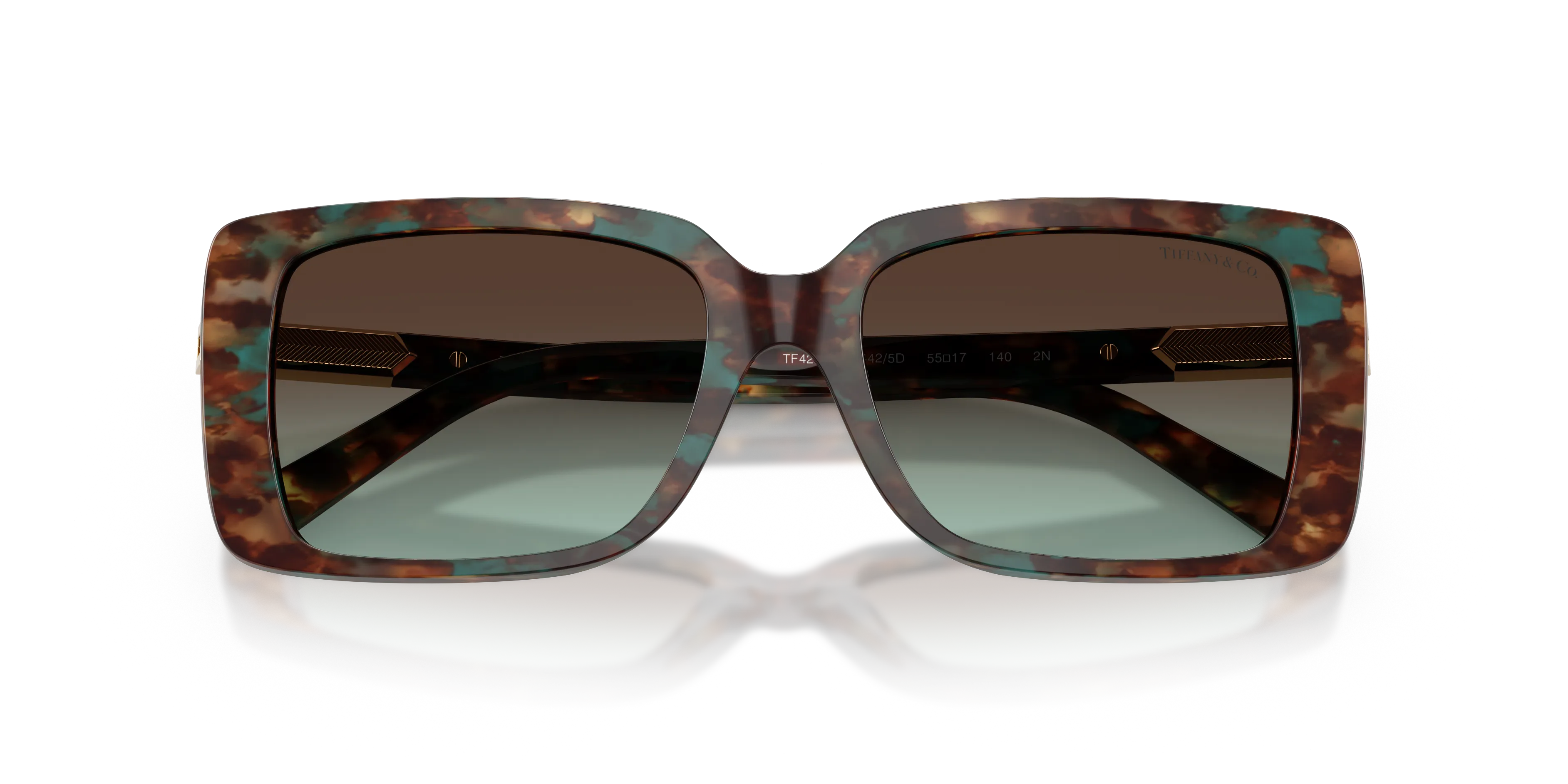 Tiffany TF4249 84425D Occhiali da sole Acetato Tartaruga Squadrata Normale Sfumato - immagine 2