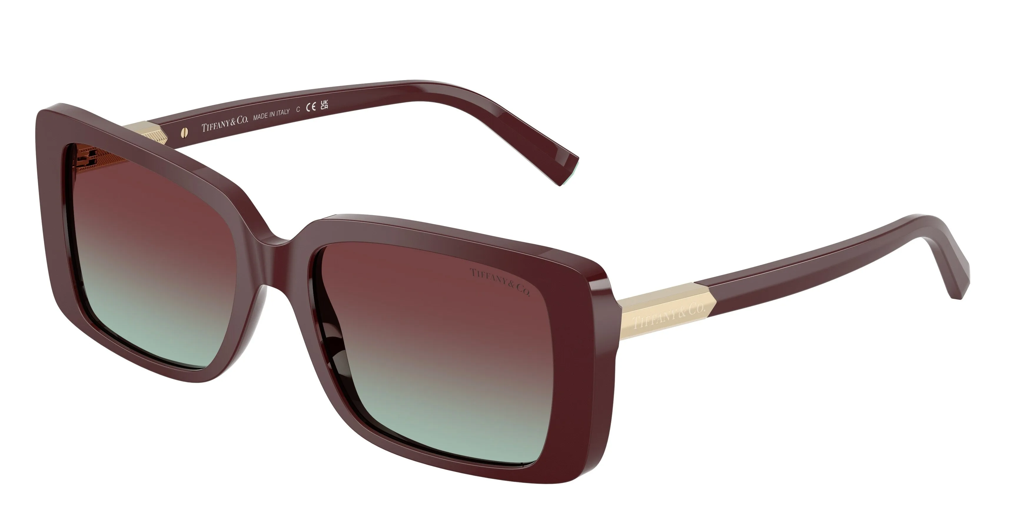 Tiffany TF4249 8389V5 Occhiali da sole Acetato Viola Squadrata Normale Sfumato - immagine 1