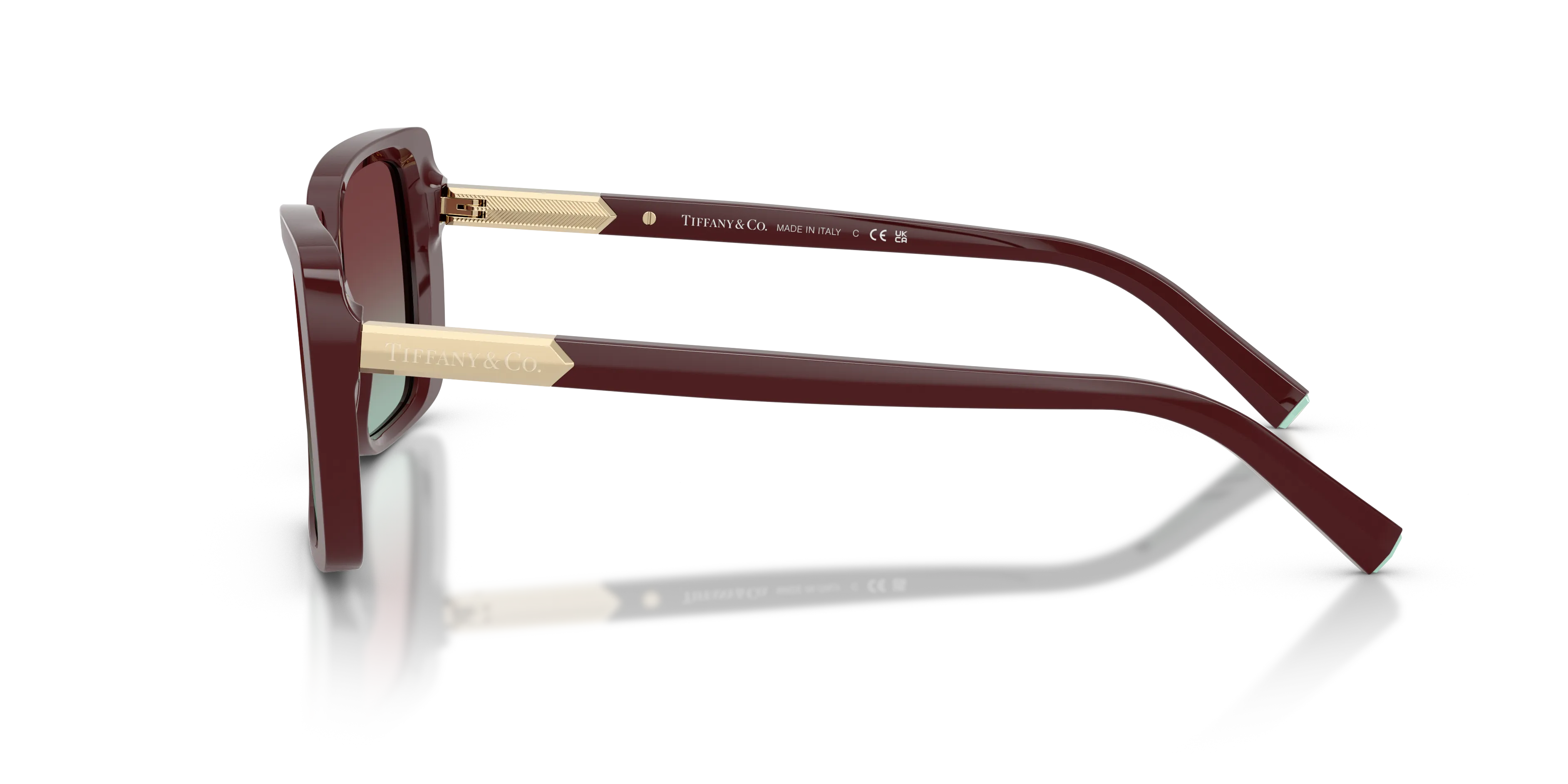 Tiffany TF4249 8389V5 Occhiali da sole Acetato Viola Squadrata Normale Sfumato - immagine 4