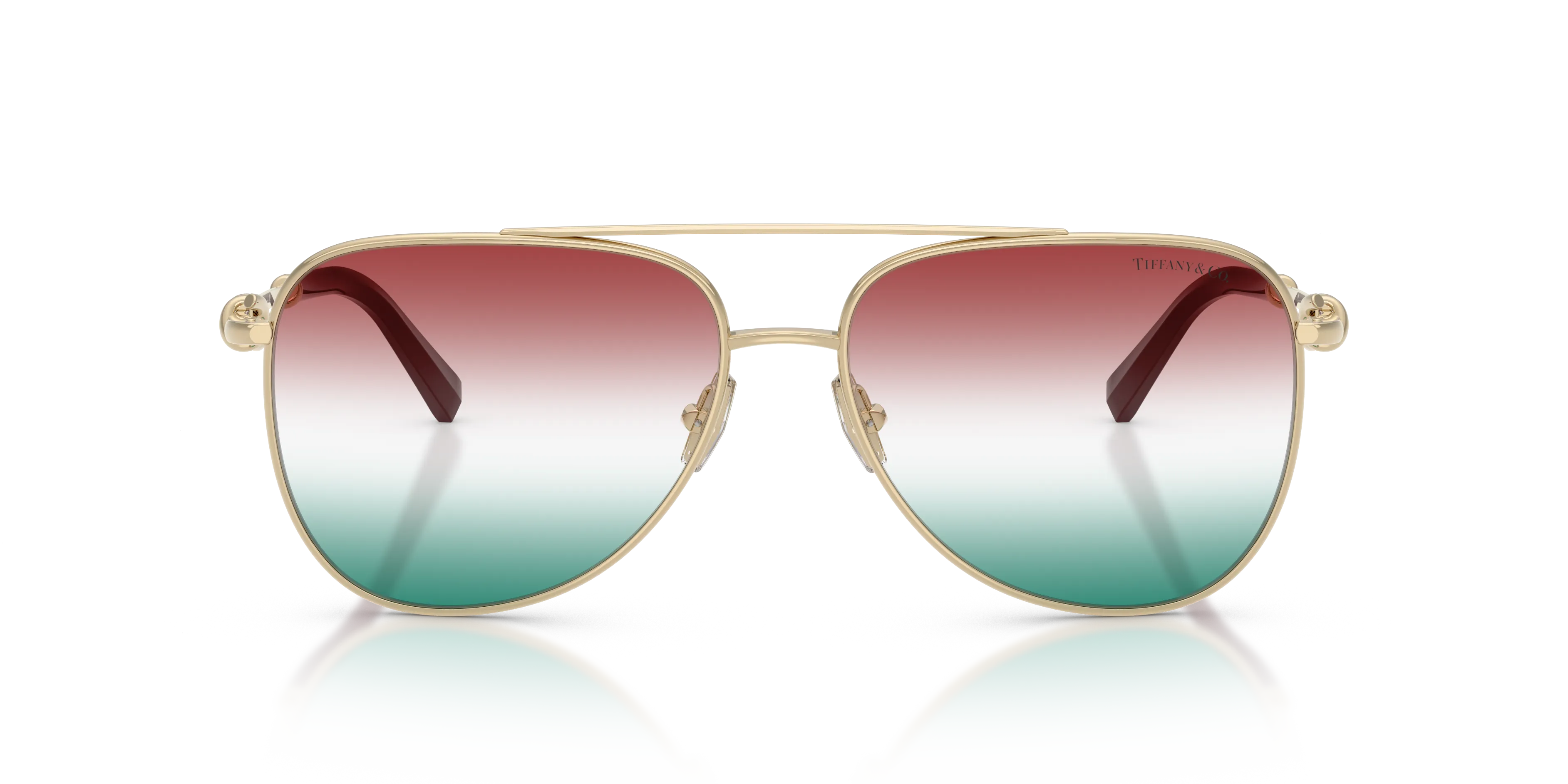 Tiffany TF3116 6230EL Occhiali da sole Metallo Oro Pilot Normale Sfumato - immagine 3