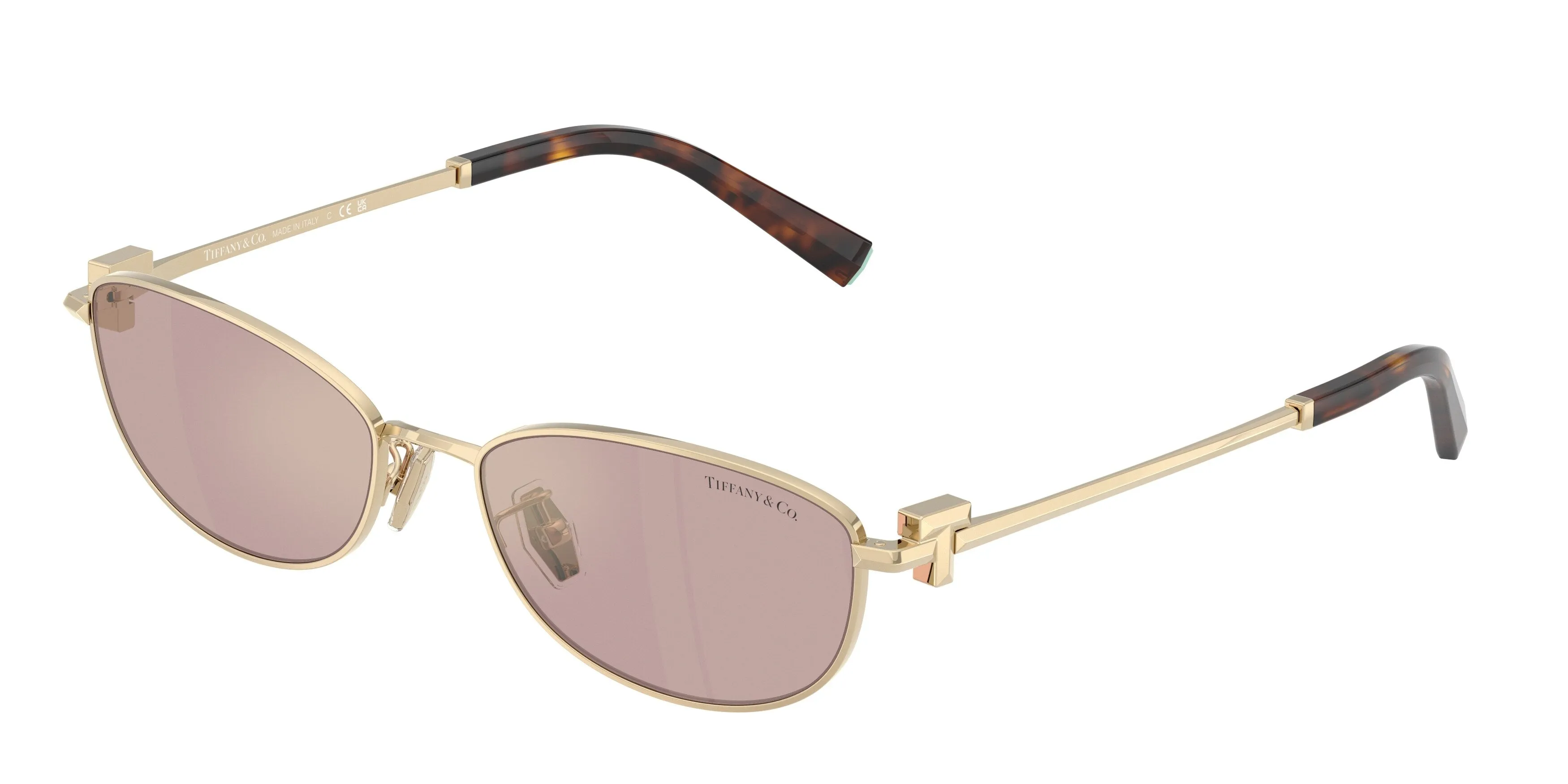 Tiffany TF3115 6189VS Occhiali da sole Acciaio Oro Rotonda Normale Specchiato - immagine 1