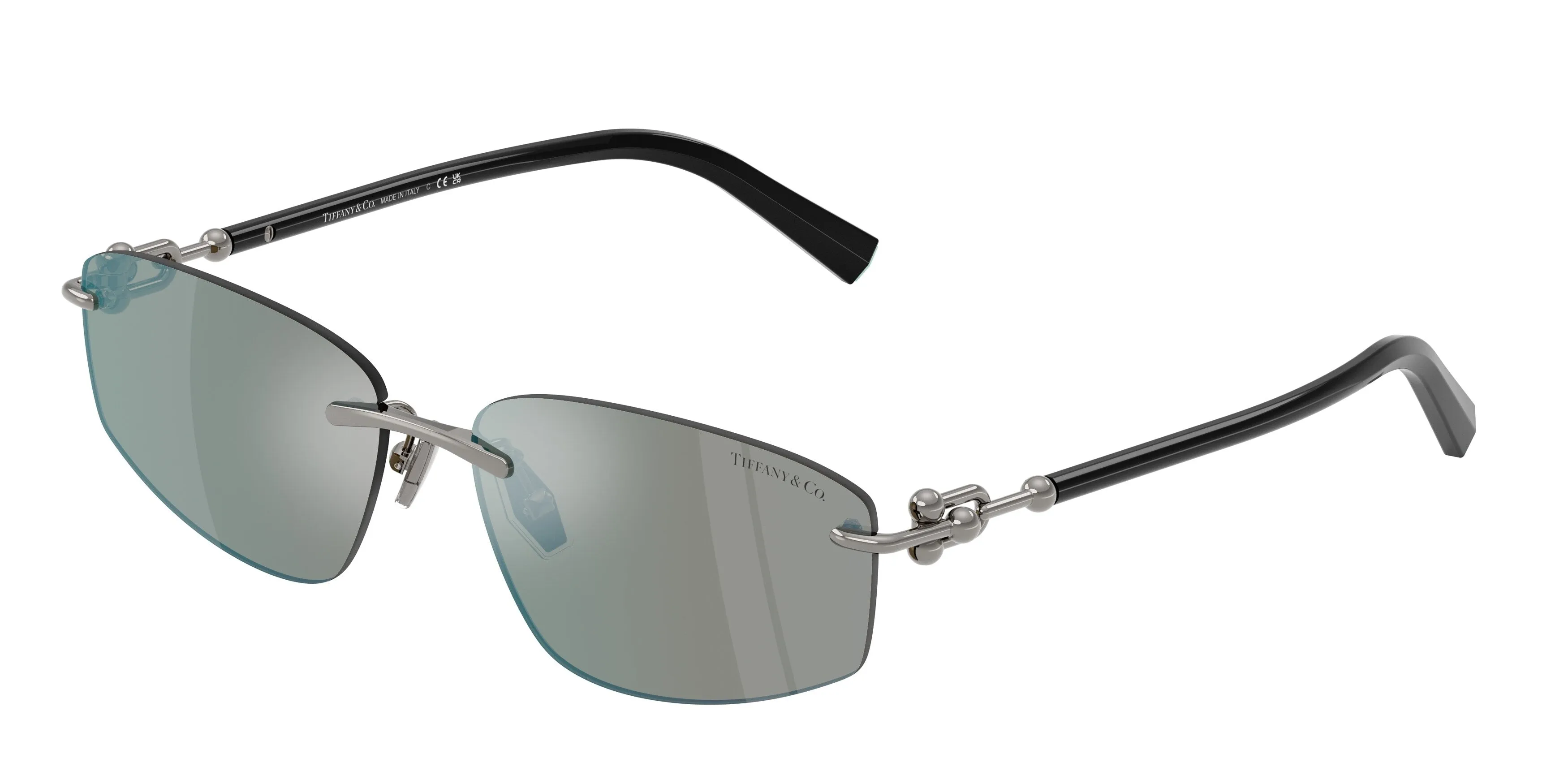 Tiffany TF3114 600325 Occhiali da sole Metallo Grigio Geometrica Specchiate - immagine 1