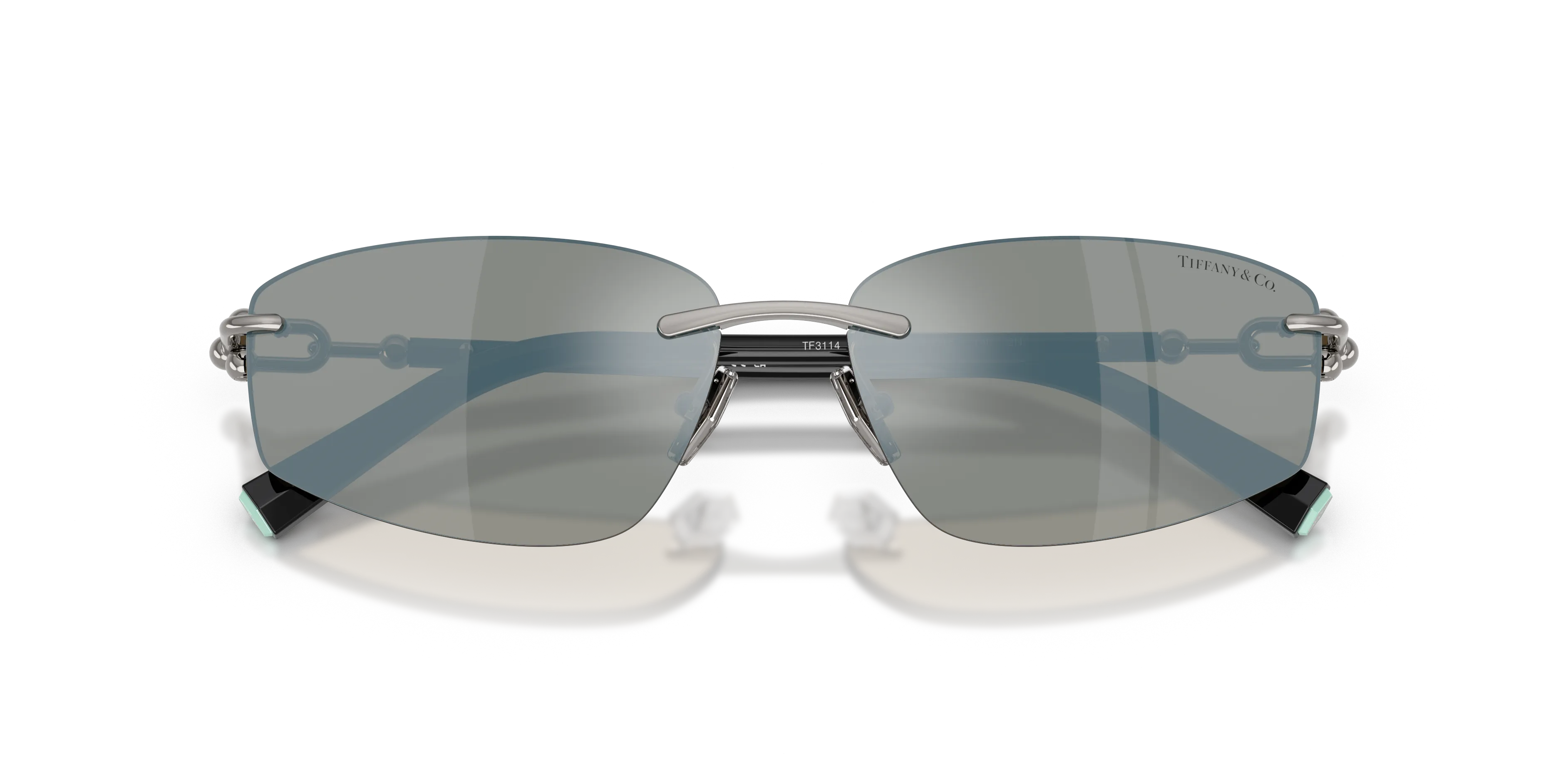 Tiffany TF3114 600325 Occhiali da sole Metallo Grigio Geometrica Specchiate - immagine 2