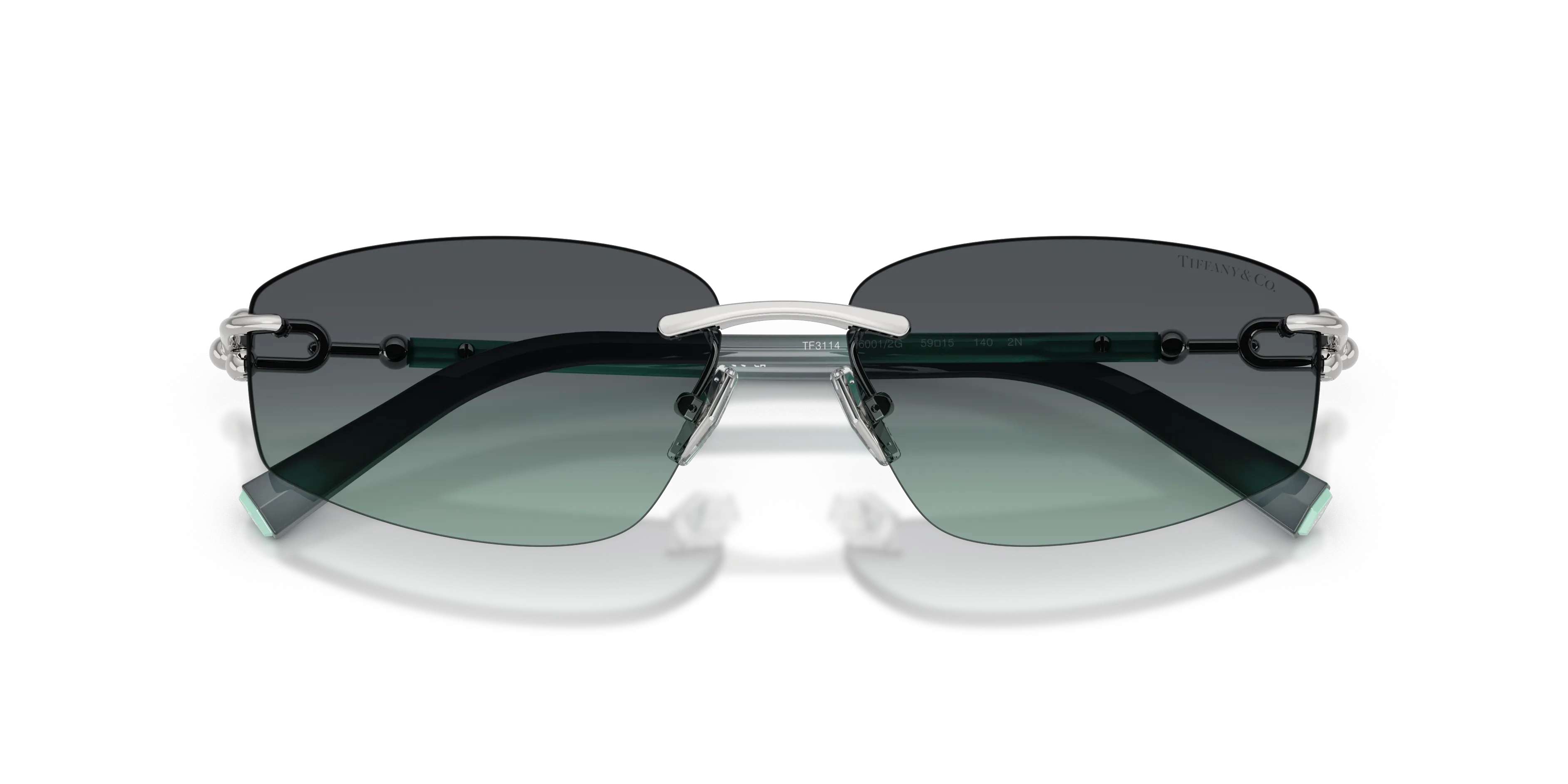Tiffany TF3114 60012G Occhiali da sole Metallo Argento Geometrica Normale Sfumato - immagine 2