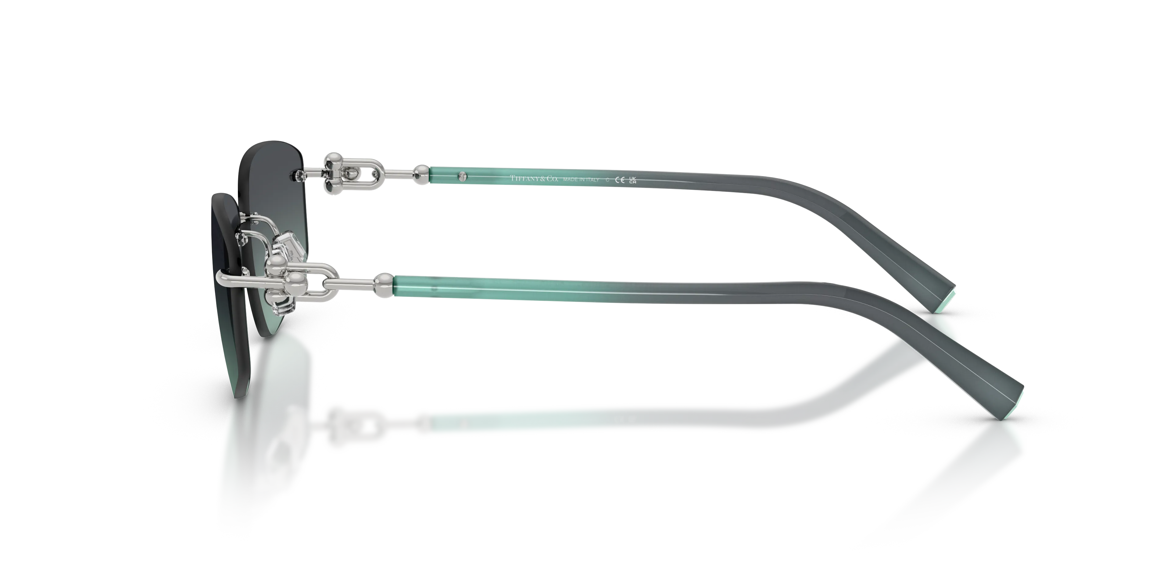 Tiffany TF3114 60012G Occhiali da sole Metallo Argento Geometrica Normale Sfumato - immagine 4