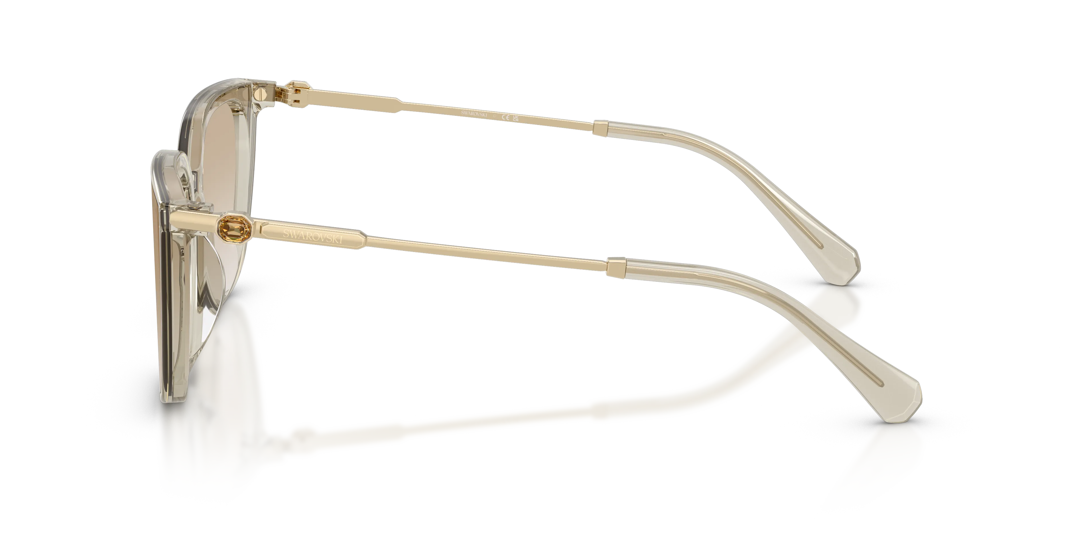 Swarovski SK6054D 300311 Occhiali da sole Acetato Marrone Squadrata Normale Sfumato - immagine 4