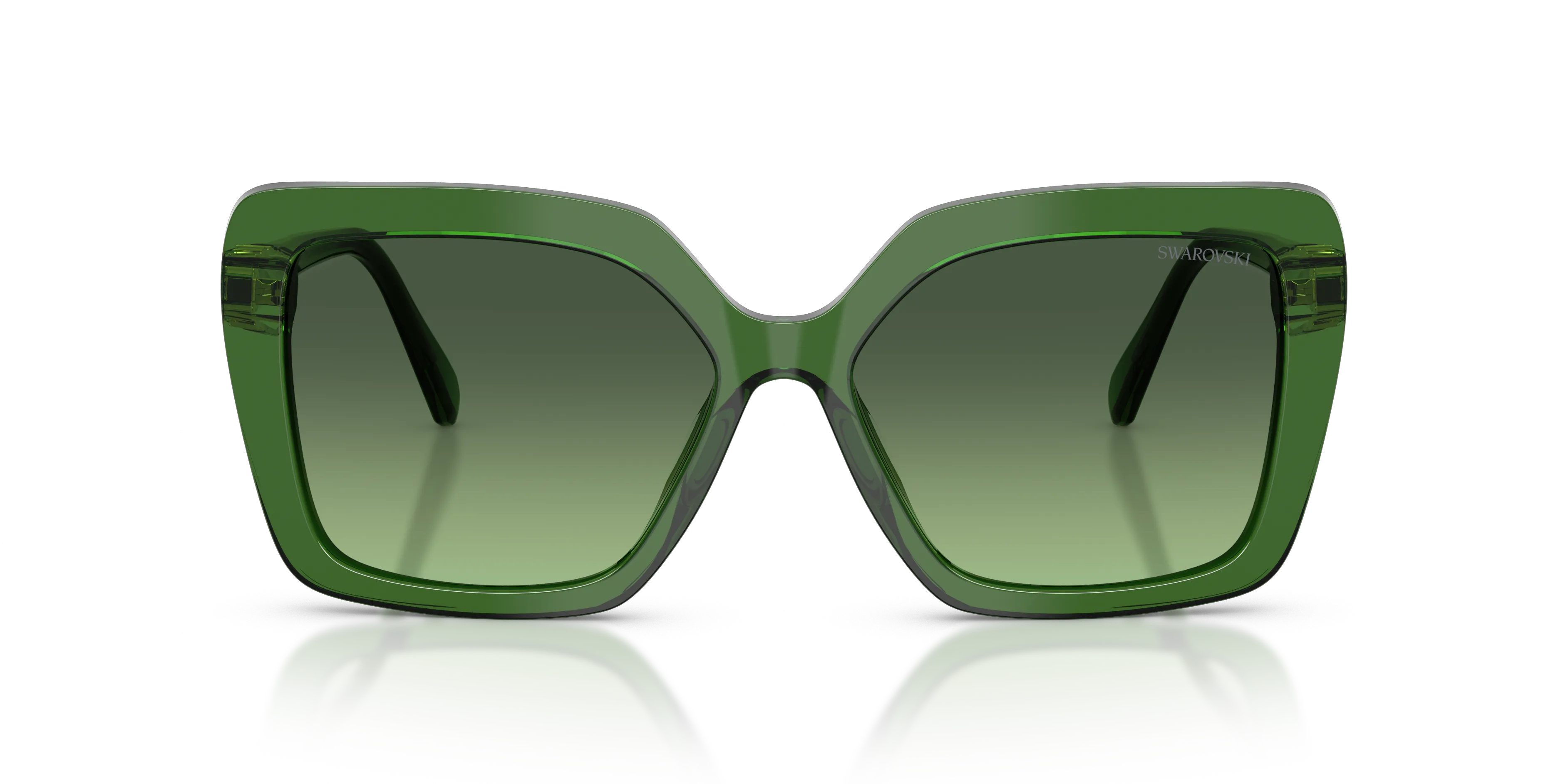 Swarovski SK6049 10812A Occhiali da sole Acetato Verde Farfalla Normale Sfumato - immagine 3