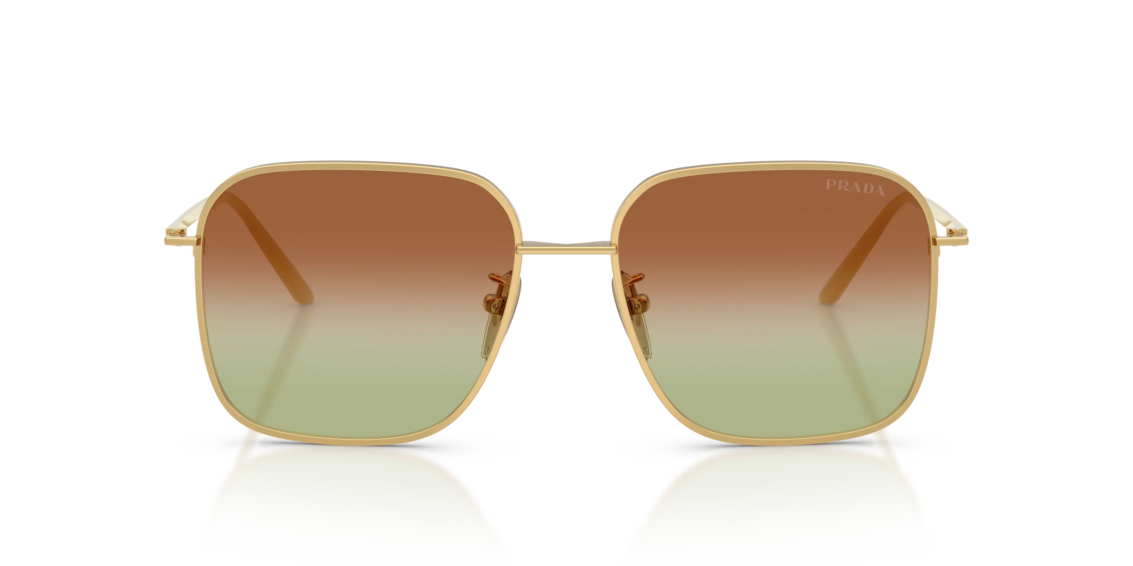 Prada PR C54SD 5AK70T Occhiali da sole Metallo Oro Squadrata Normale Sfumato - immagine 3