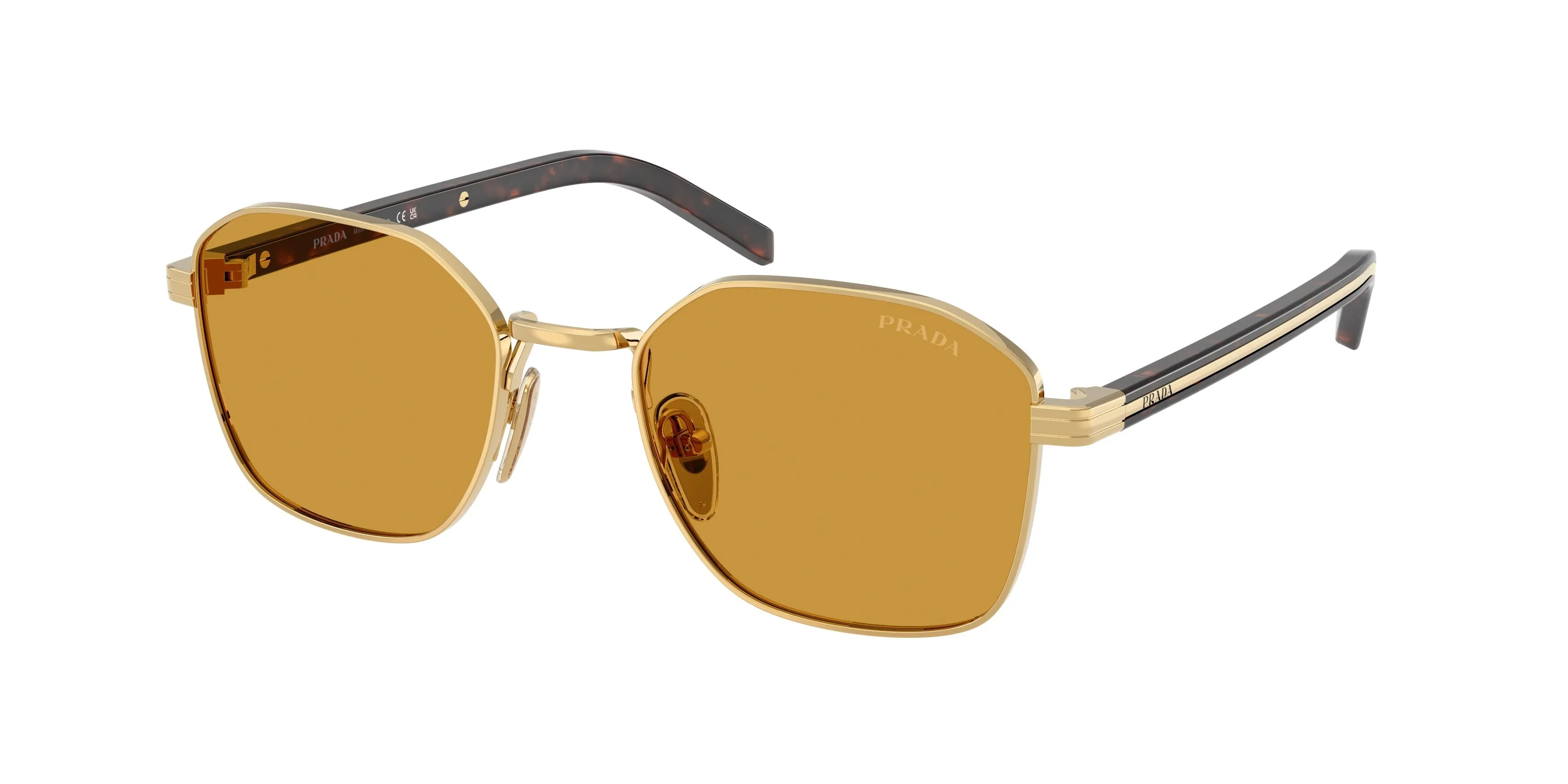 Prada PR C50S 5AK50P Occhiali da sole Acciaio Oro Squadrata Normale - immagine 1