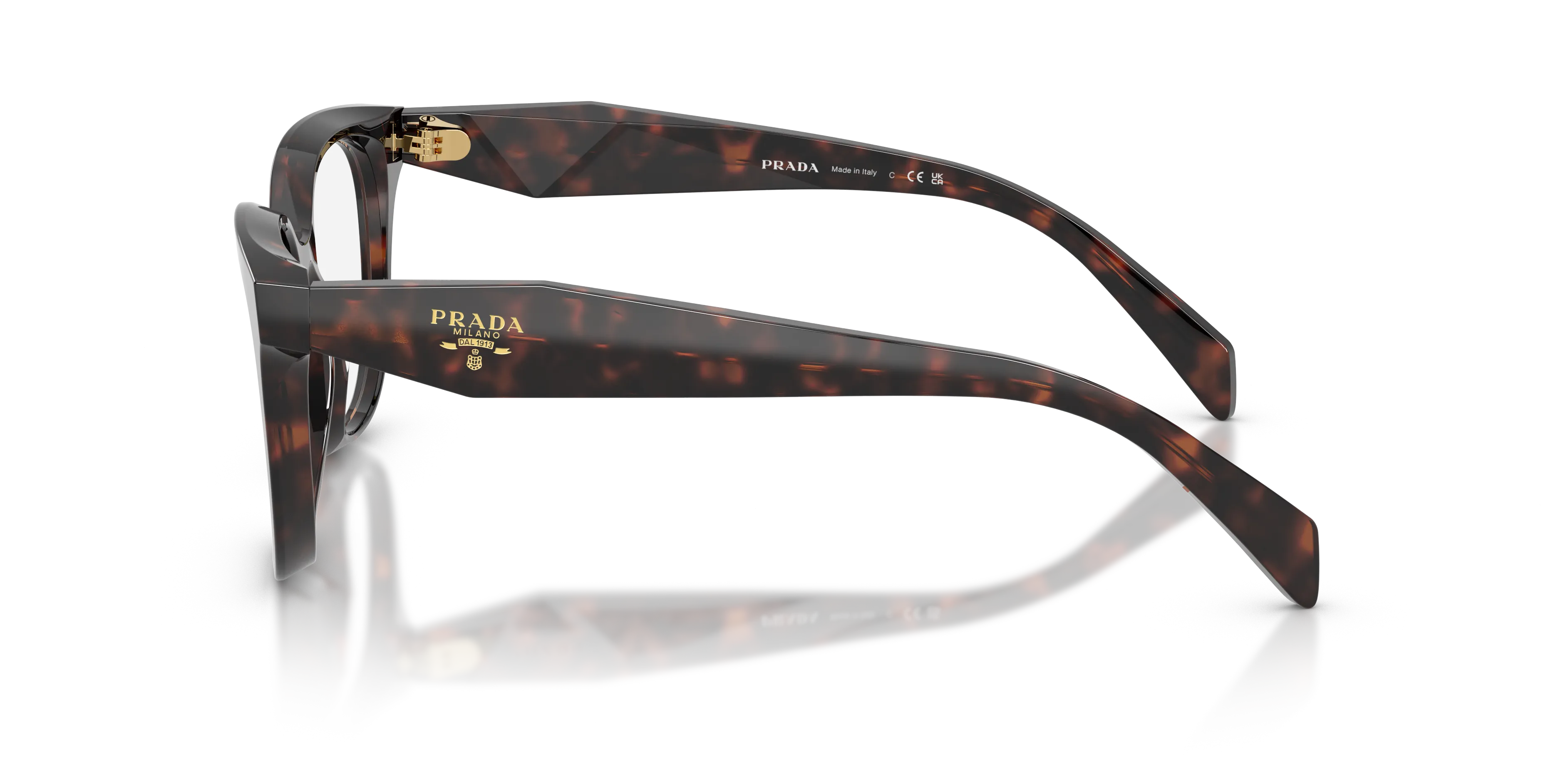 Prada PR C11V 17N1O1 Montature da vista Acetato Tartaruga Farfalla Normale - immagine 4