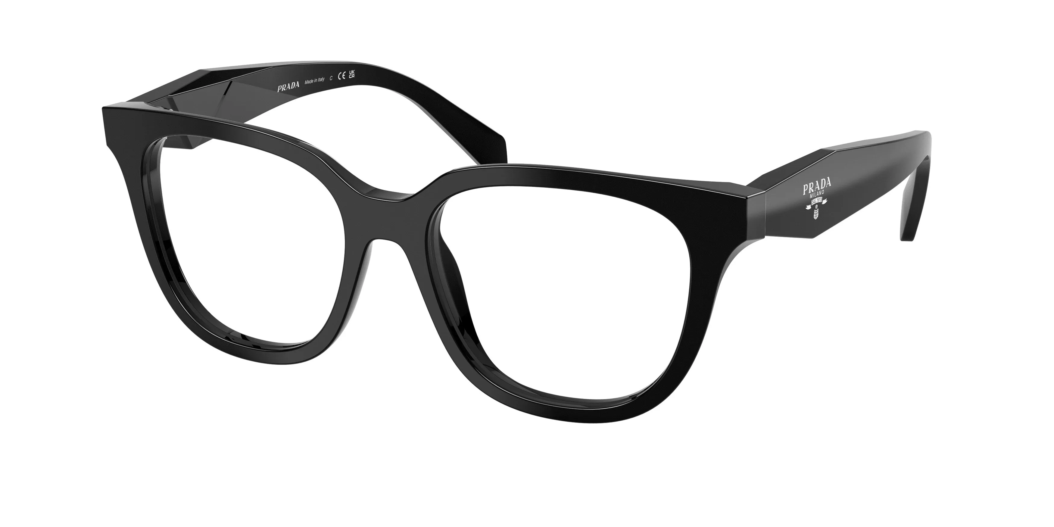 Prada PR C11V 16K1O1 Montature da vista Acetato Nero Farfalla Normale - immagine 1