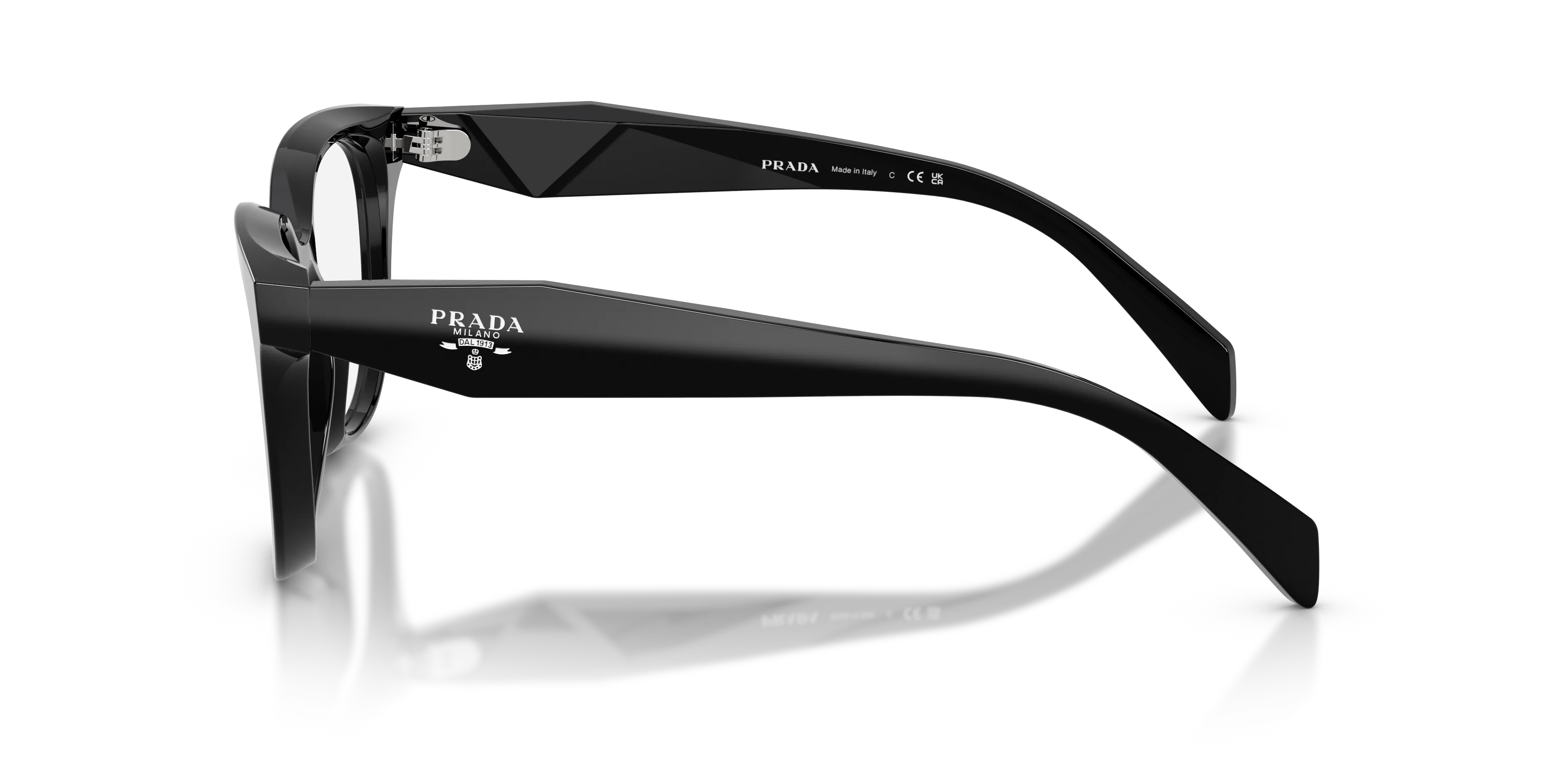 Prada PR C11V 16K1O1 Montature da vista Acetato Nero Farfalla Normale - immagine 4
