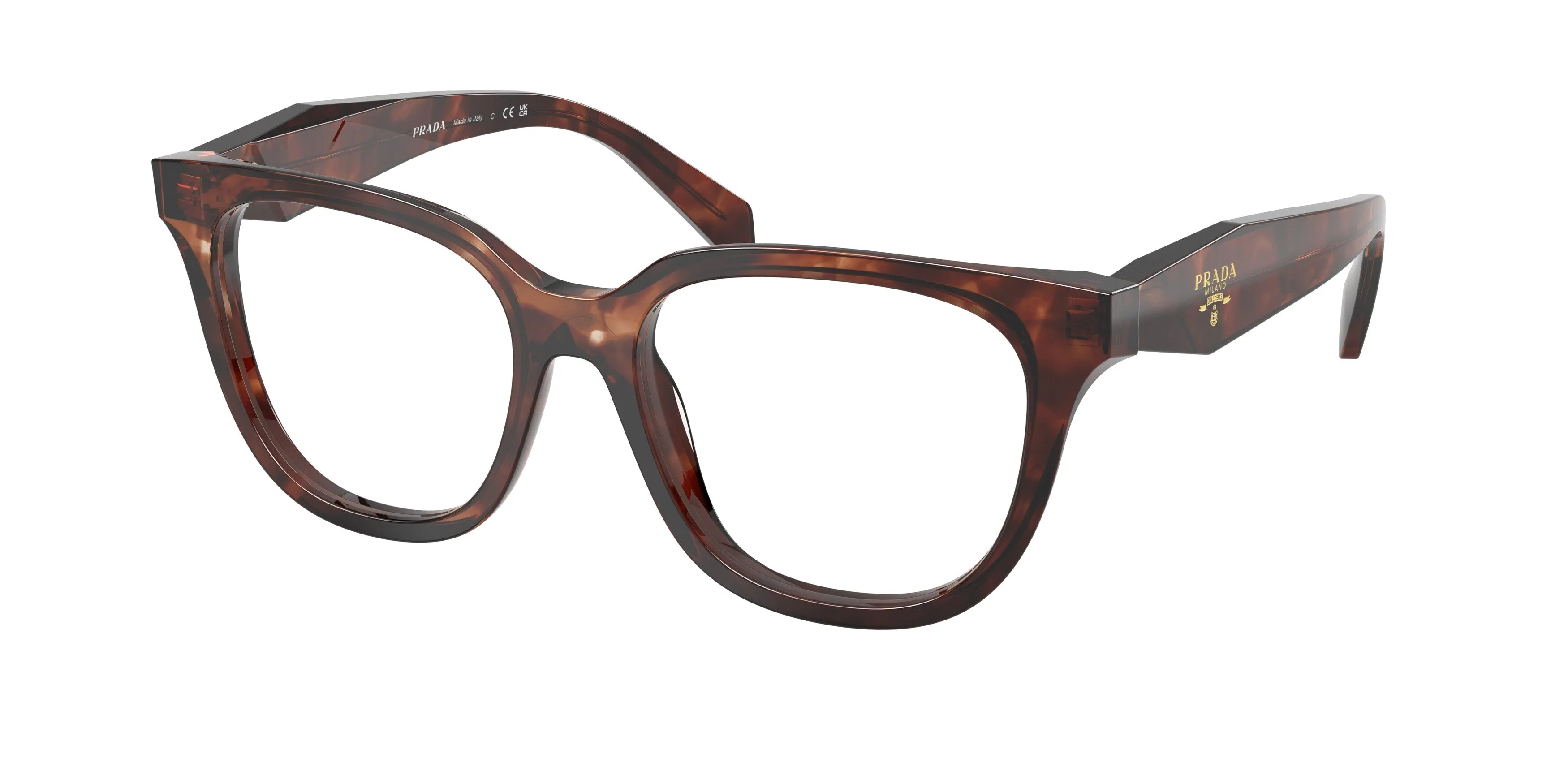Prada PR C11V 14P1O1 Montature da vista Acetato Tartaruga Farfalla Normale - immagine 1