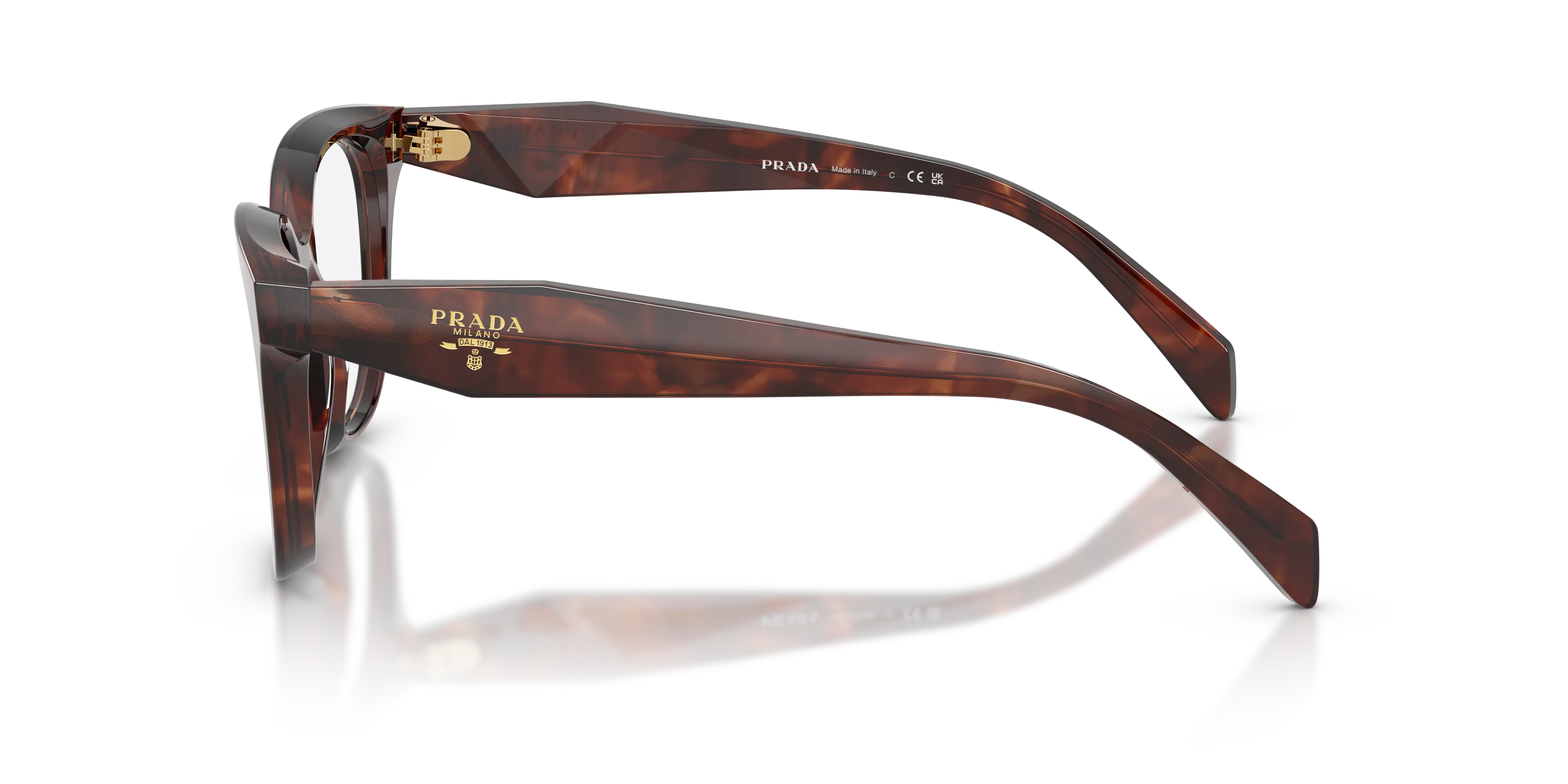 Prada PR C11V 14P1O1 Montature da vista Acetato Tartaruga Farfalla Normale - immagine 4
