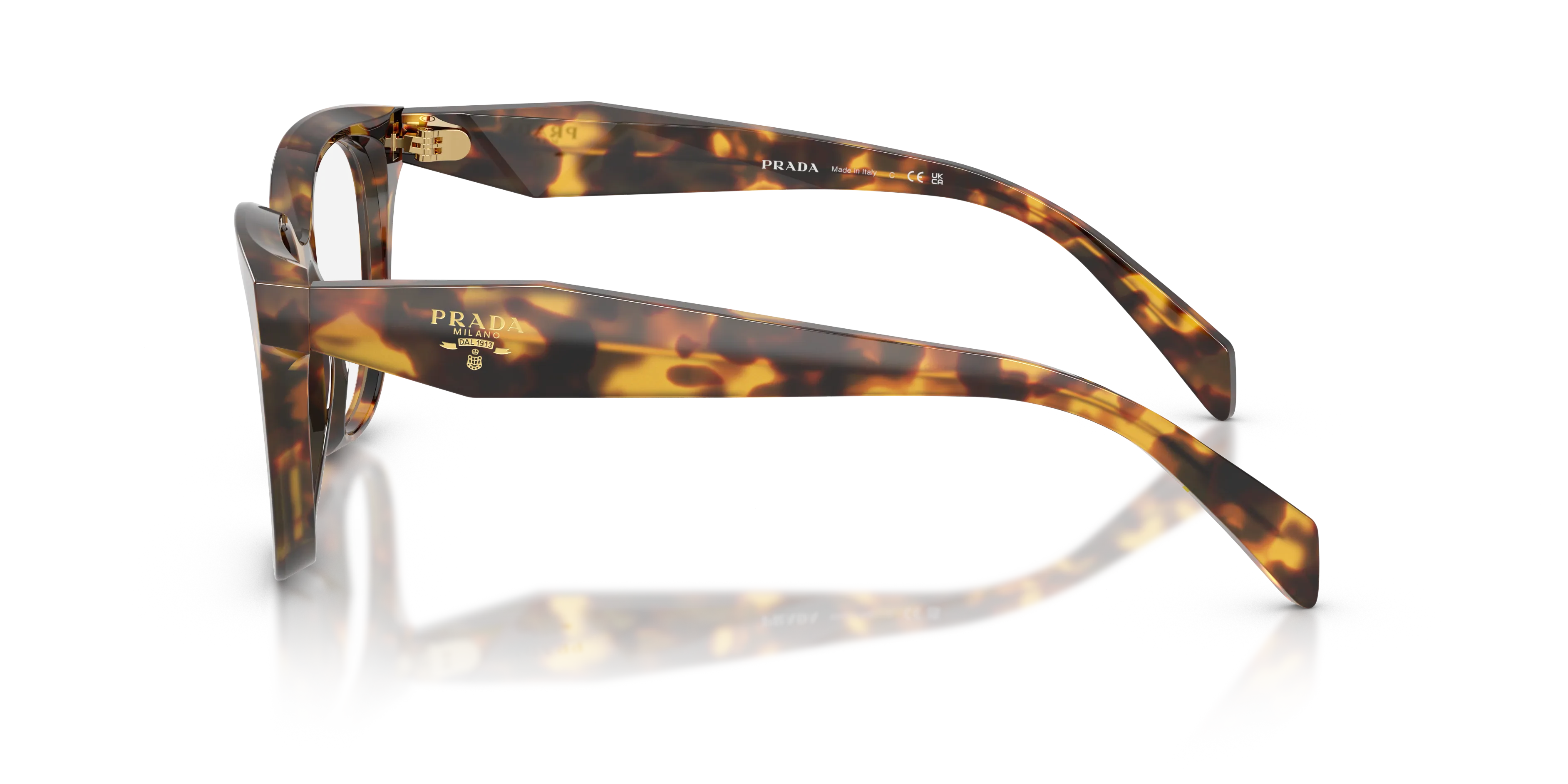 Prada PR C11V 14L1O1 Montature da vista Acetato Tartaruga Farfalla Normale - immagine 4