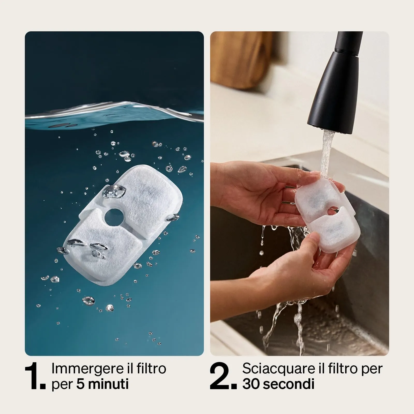 PETLIBRO Filtro Fontanella per Gatti, 4 Filtro di Ricambio per Fontana per Gatti Dockstream PLWF005, PLWF115, PLWF105, Filtro con Filtrazione Verticale per Fontanella Gatto Fontana Gatto - immagine 5
