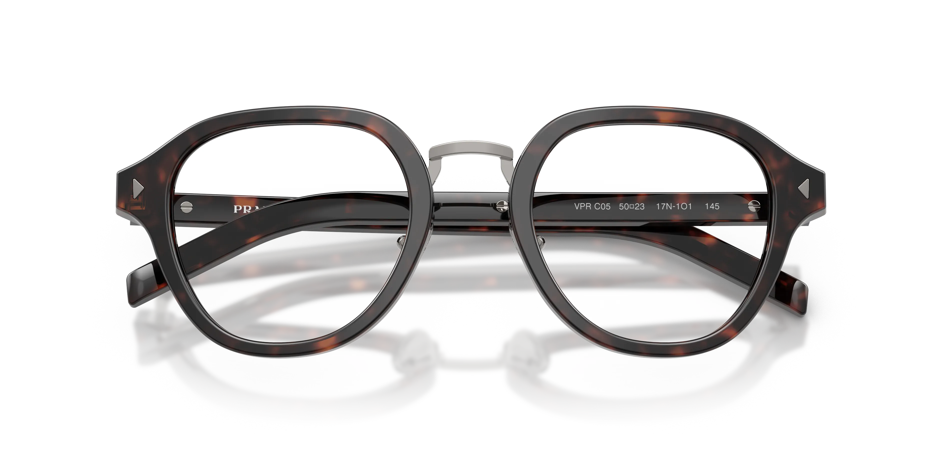 Prada PR C05V 17N1O1 Montature da vista Acetato Tartaruga Pantos Normale - immagine 2