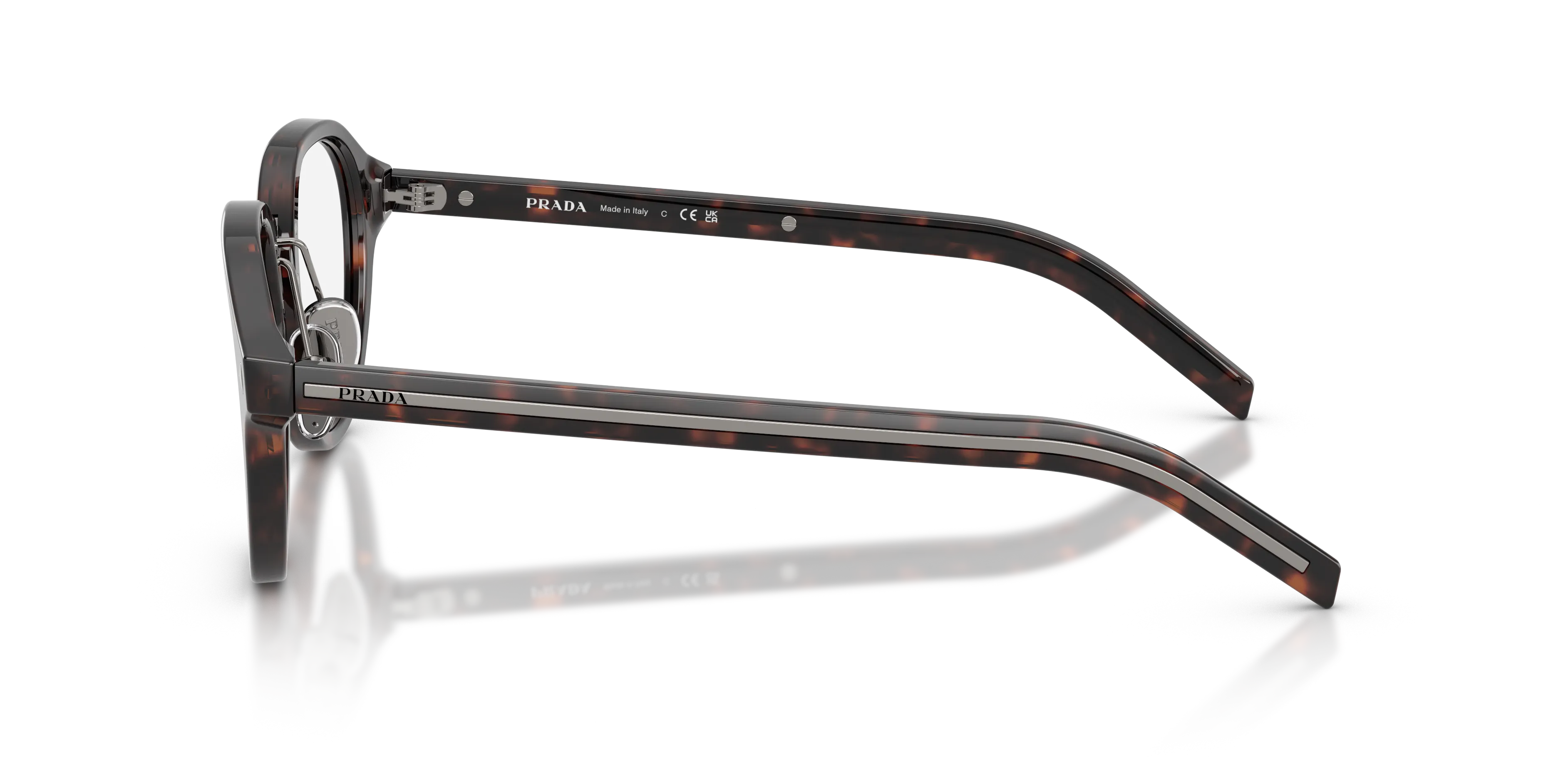Prada PR C05V 17N1O1 Montature da vista Acetato Tartaruga Pantos Normale - immagine 4