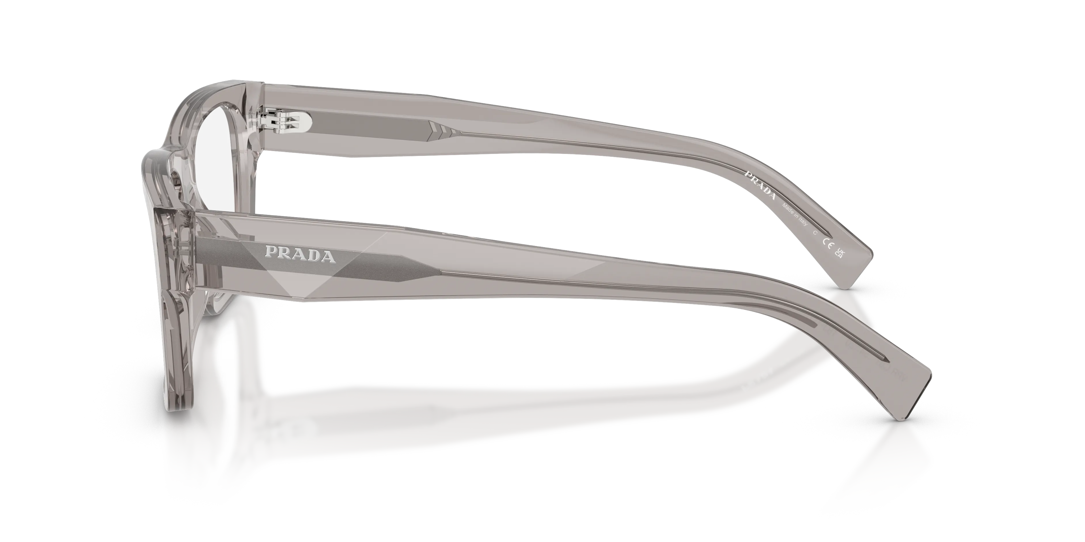 Prada PR C01V 18J1O1 Montature da vista Acetato Grigio Pillow Normale - immagine 4
