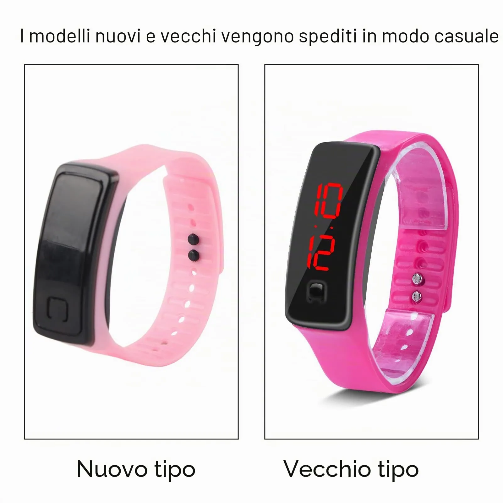 LED Orologio Digitale da Donna, Cinturino in Silicone Orologio Sportivo Digitale Quadrante 12 Ore Display Elettronico Orologio da Polso per Uomo Donna Ragazzi Studenti (Rosa) - immagine 9
