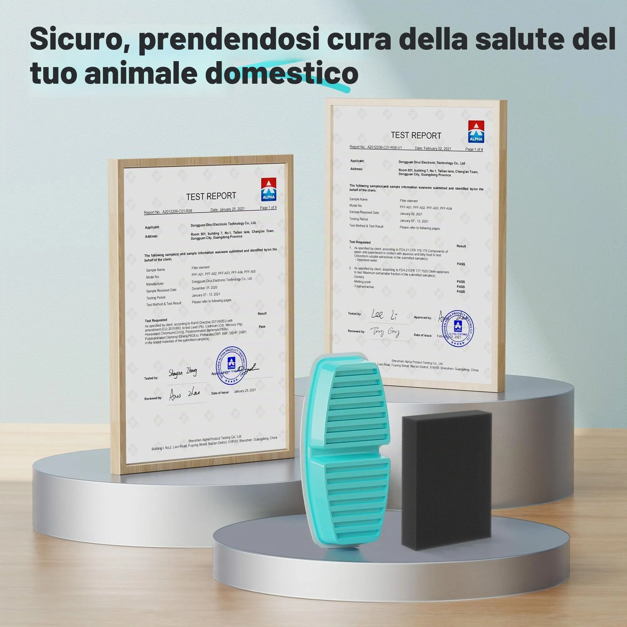 FOFNON 12 Filtri Fontanella per Gatti, 6 Pezzi Filtro + 6 Pezzi di Spugna, Tripla Filtrazione, Adatto per "B0CQXCHCMM" & "B0CQXCHQJV" - immagine 7