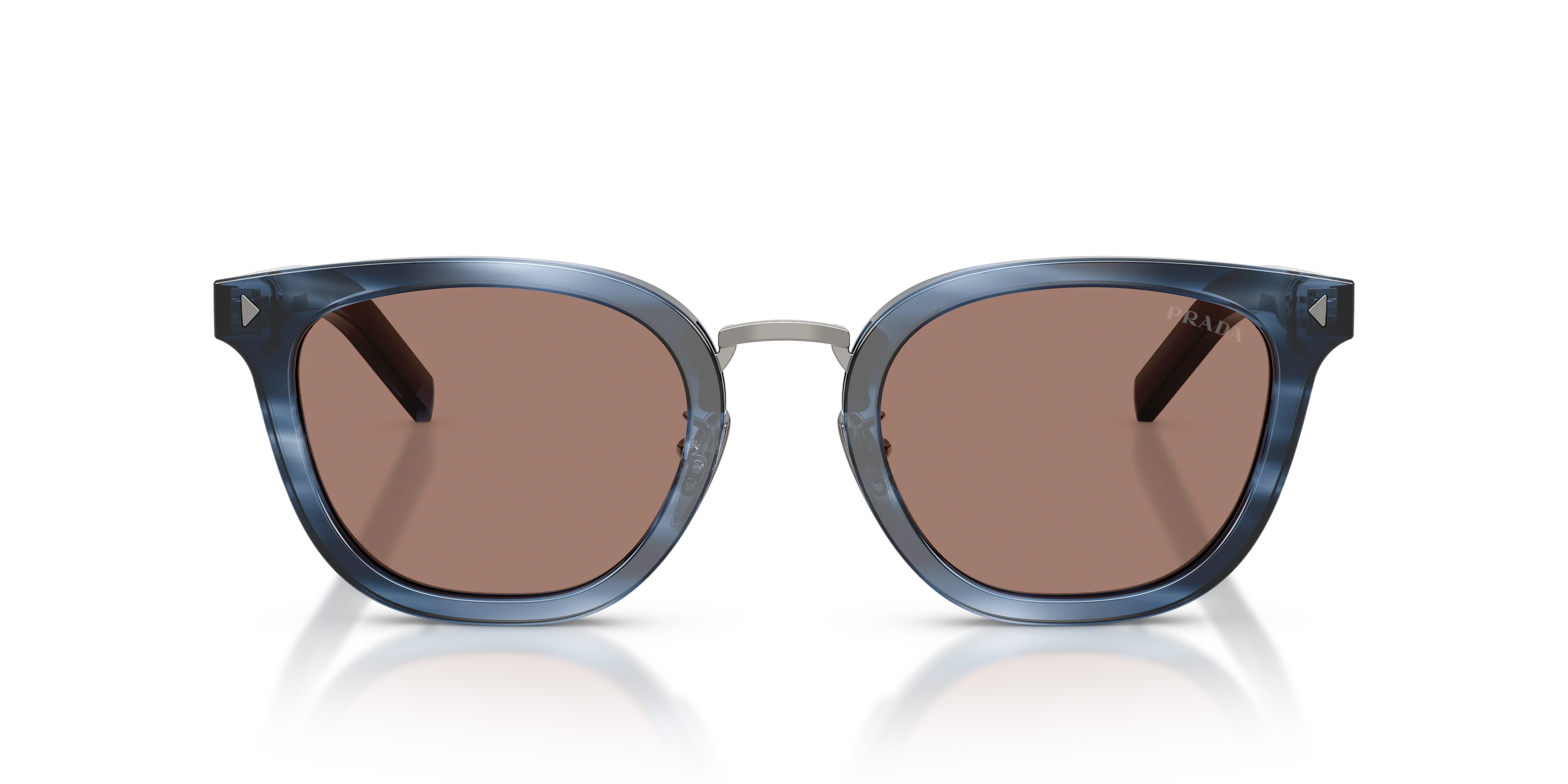 Prada PR C01SD 26F05D Occhiali da sole Acetato Blu Marrone Cat Eye Normale - immagine 3