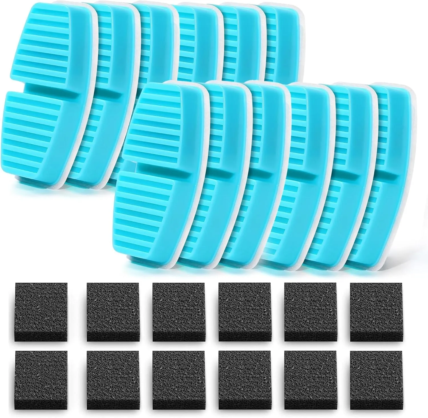 Filtri per fontana d'acqua per gatti FOFNON: 24 filtri per fontana per gatti - SOLO per fontana d'acqua per gatti a batteria - 12 pezzi di filtri + 12 pezzi di spugne per fontana per gatti cordless - immagine 1
