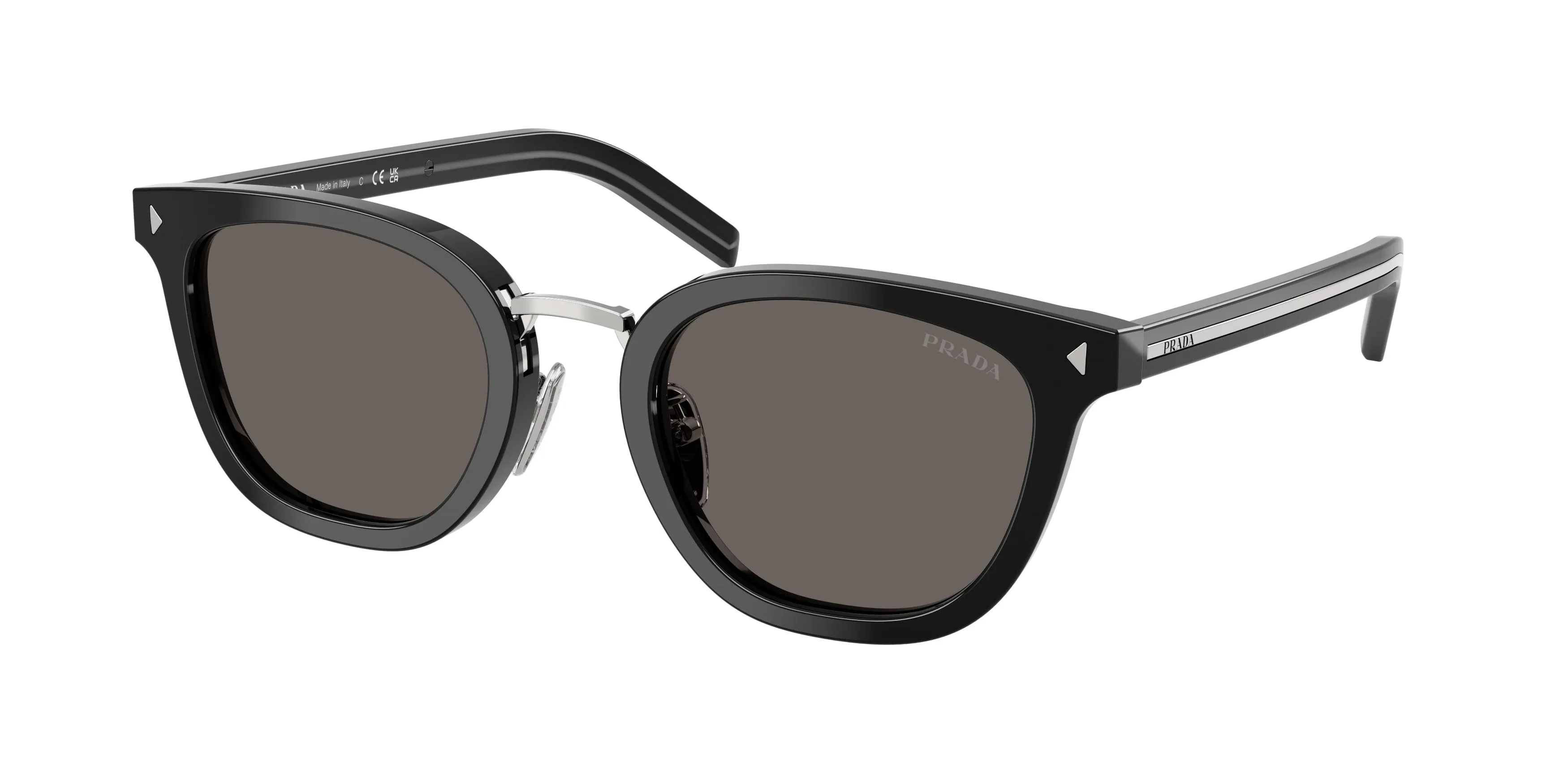 Prada PR C01SD 16K731 Occhiali da sole Acetato Nero Grigio Cat Eye Normale - immagine 1