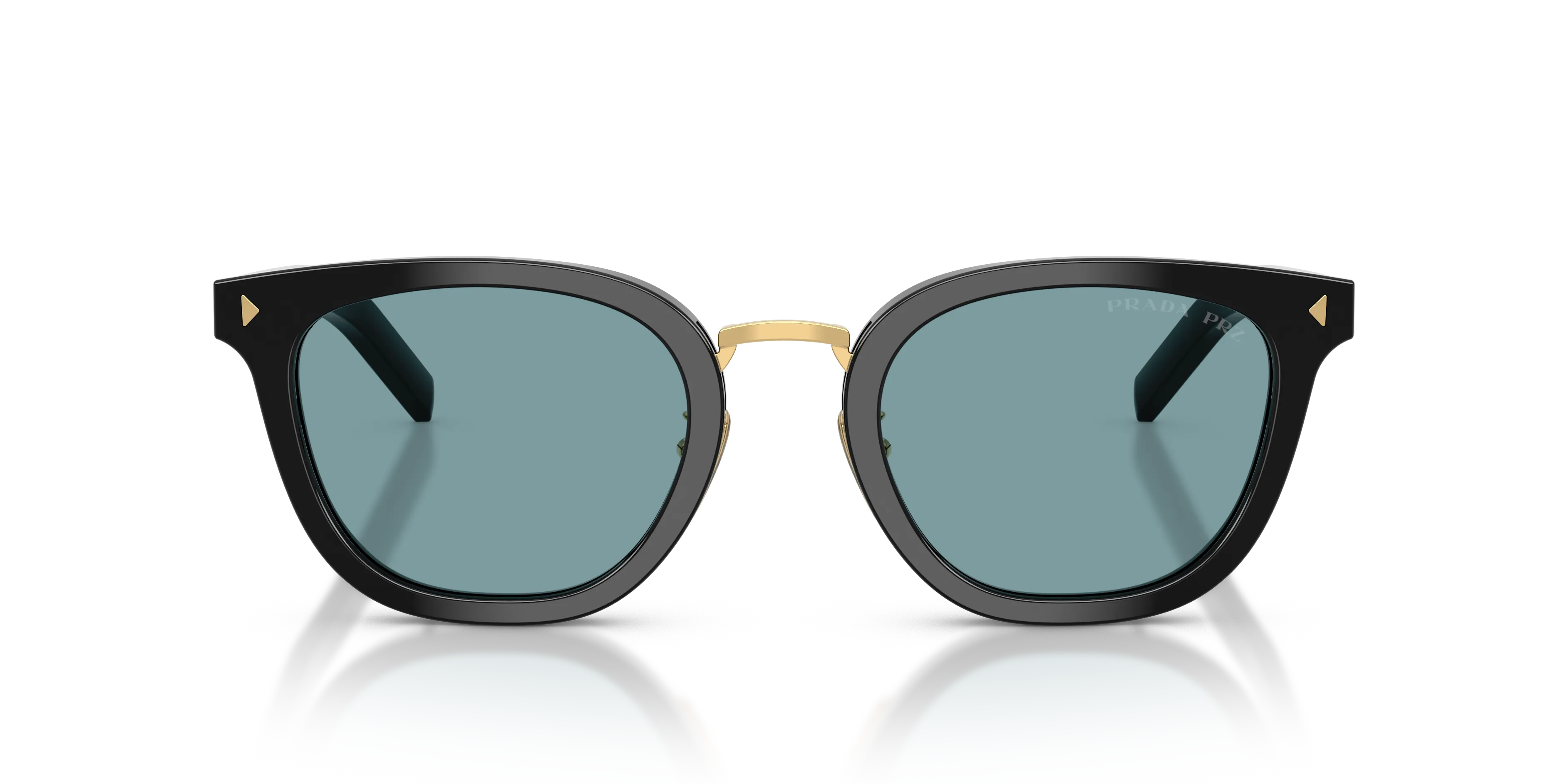 Prada PR C01SD 16K04D Occhiali da sole Acetato Nero Verde Cat Eye Polarizzata - immagine 3
