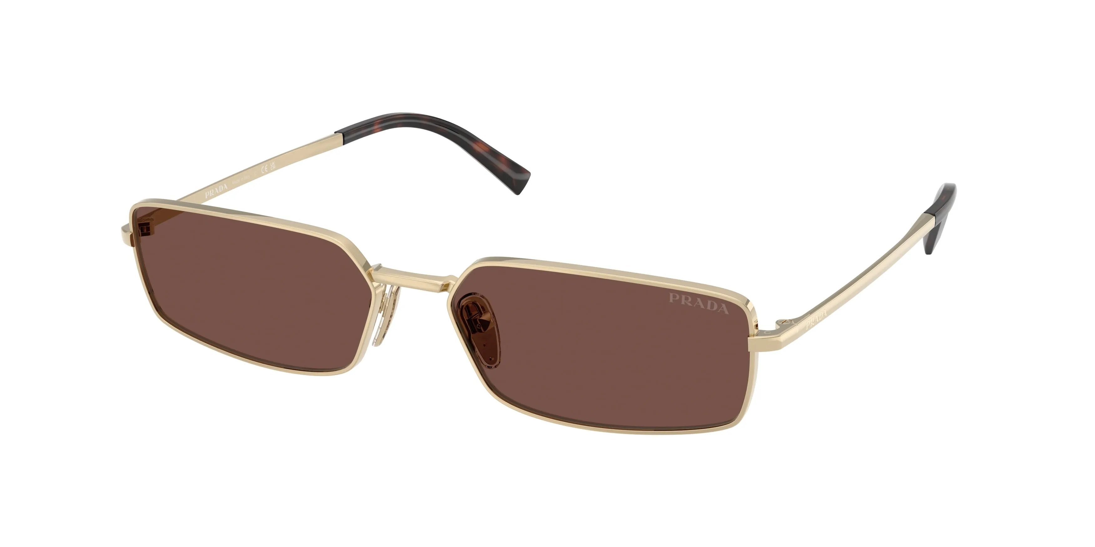 Prada PR A60S ZVN80T Occhiali da sole Acciaio Oro Squadrata Normale - immagine 1