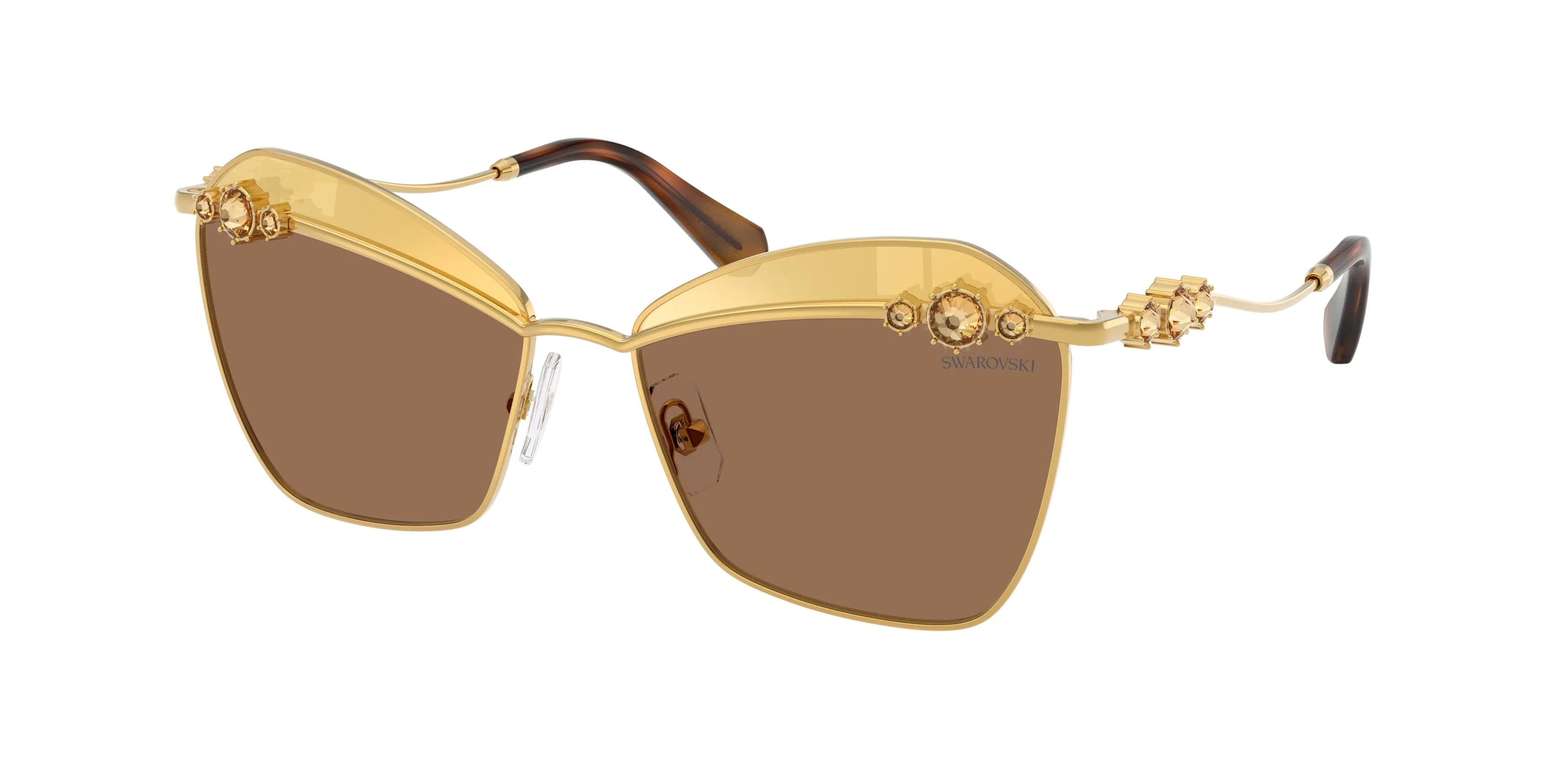 Swarovski SK7040 4007TO Occhiali da sole Metallo Giallo Farfalla Normale - immagine 1