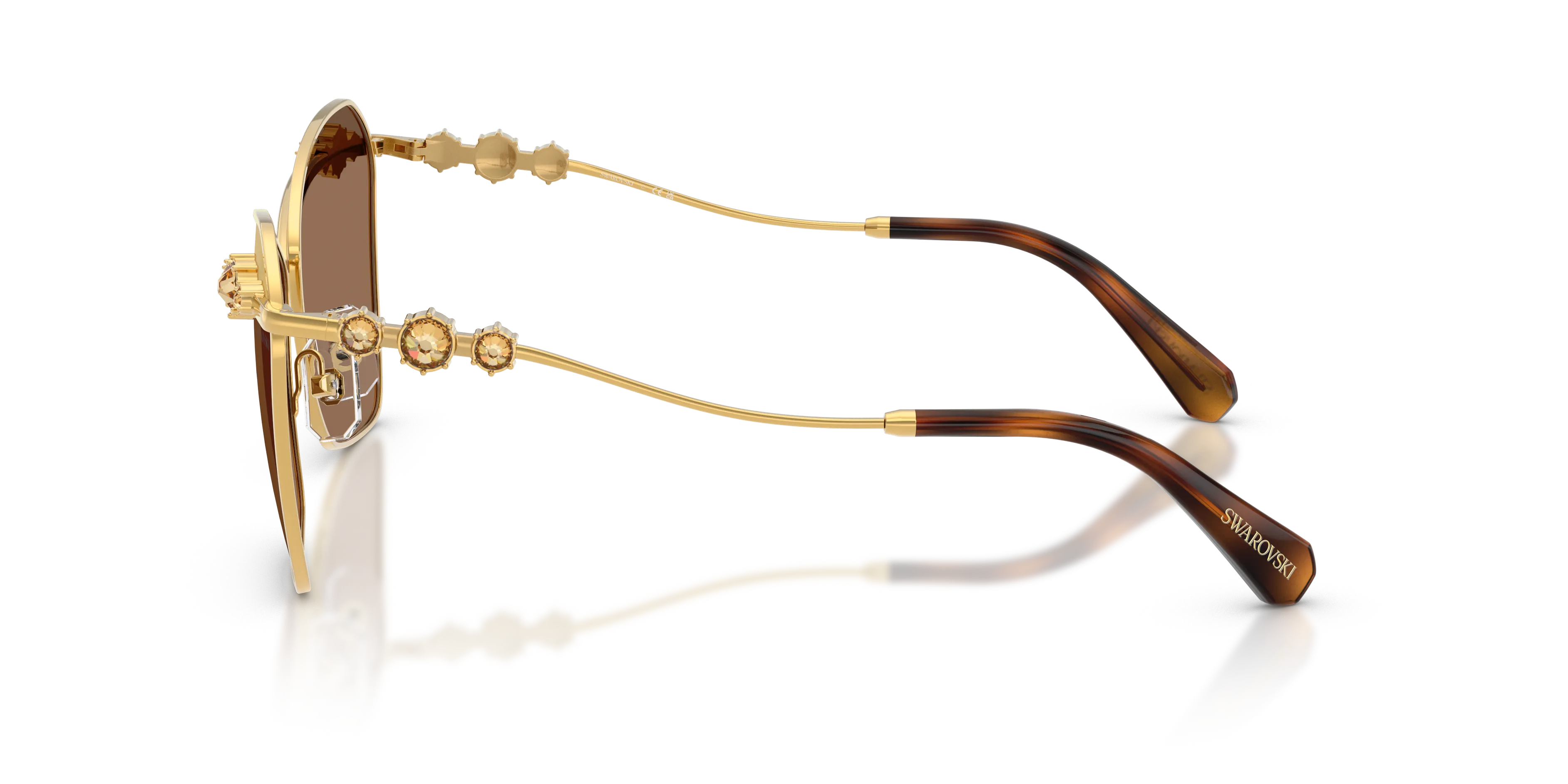 Swarovski SK7040 4007TO Occhiali da sole Metallo Giallo Farfalla Normale - immagine 4