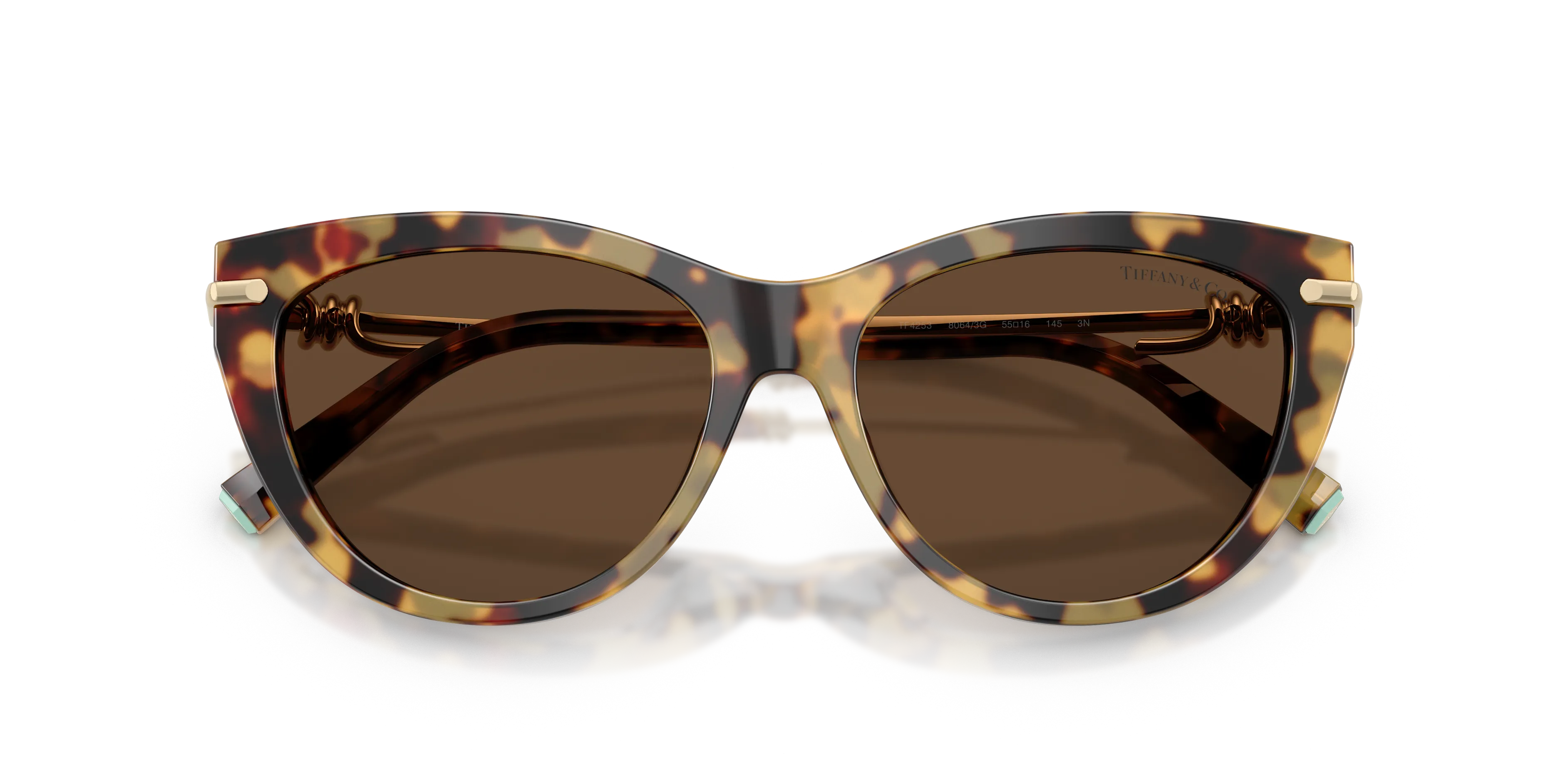 Tiffany TF4253 80643G Occhiali da sole Acetato Tartaruga Marrone Cat Eye Normale - immagine 2