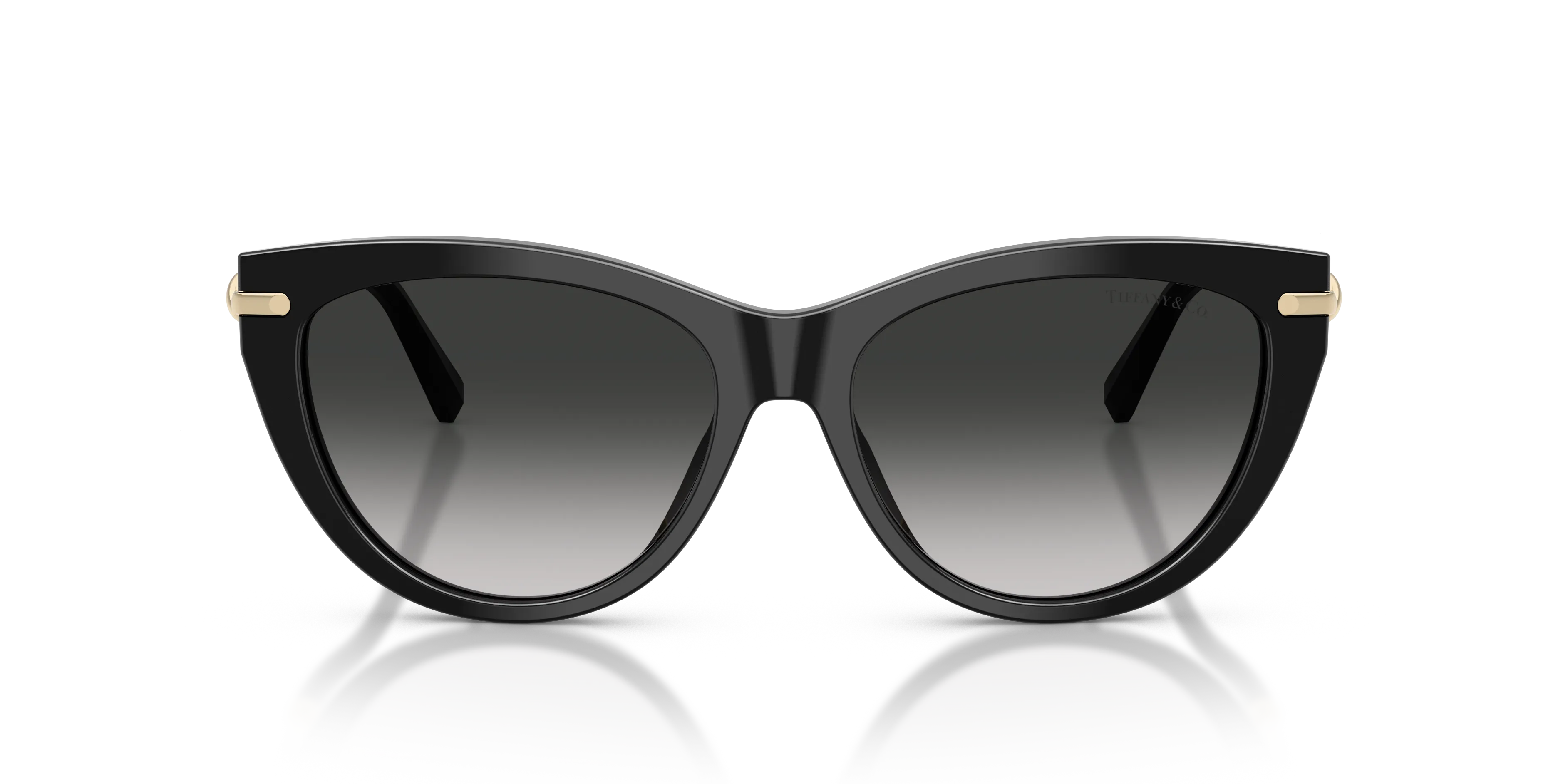 Tiffany TF4253 80013C Occhiali da sole Acetato Nero Grigio Cat Eye Normale Sfumato - immagine 3
