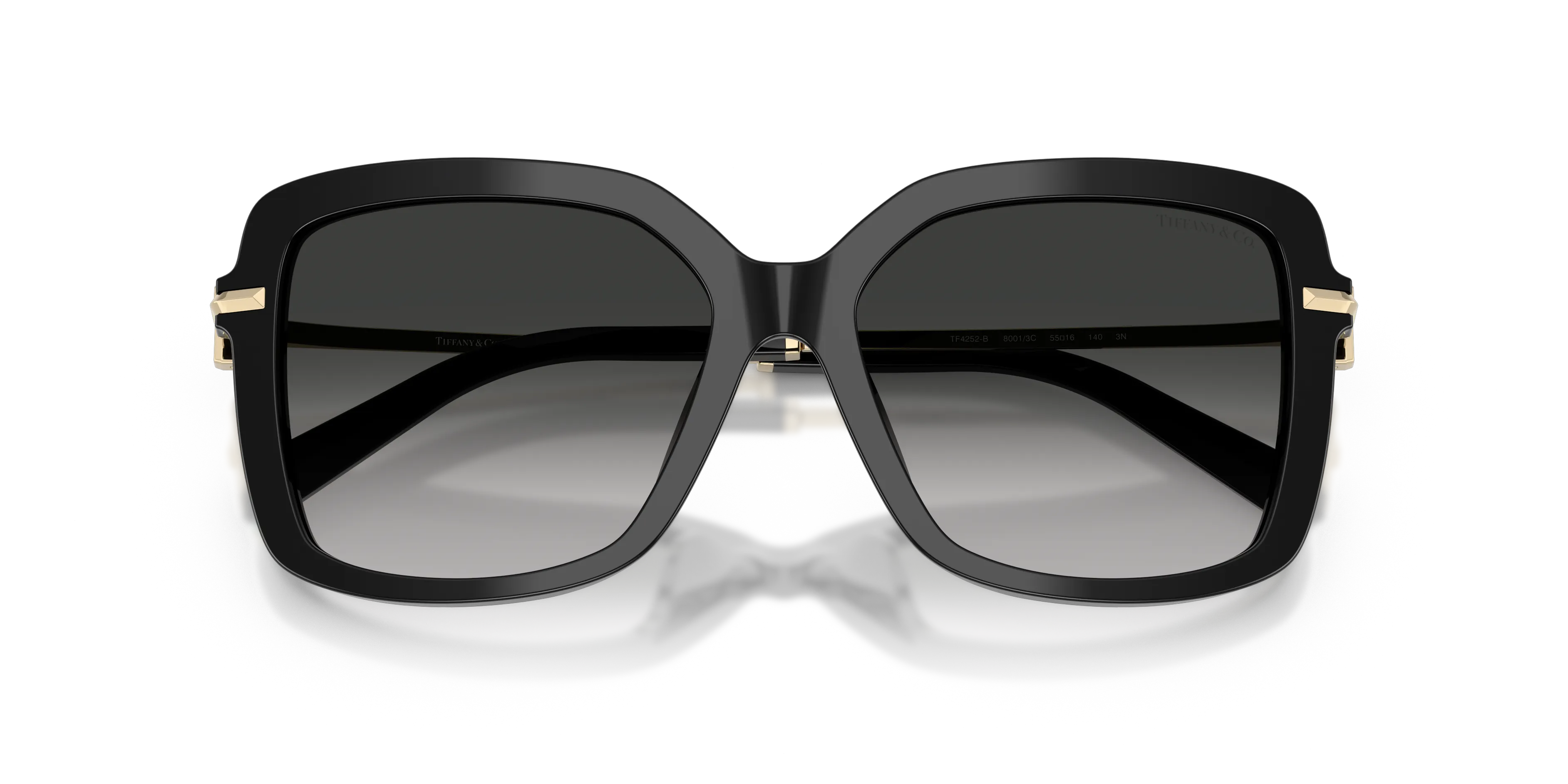 Tiffany TF4252B 80013C Occhiali da sole Acetato Nero Grigio Squadrata Normale Sfumato - immagine 2