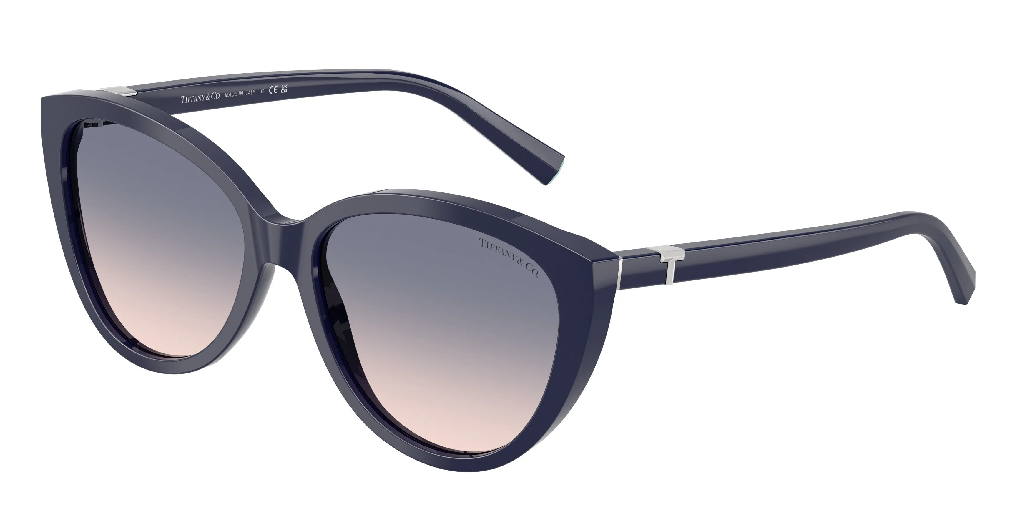 Tiffany TF4251 839616 Occhiali da sole Acetato Blu Marrone Cat Eye Normale Sfumato - immagine 1