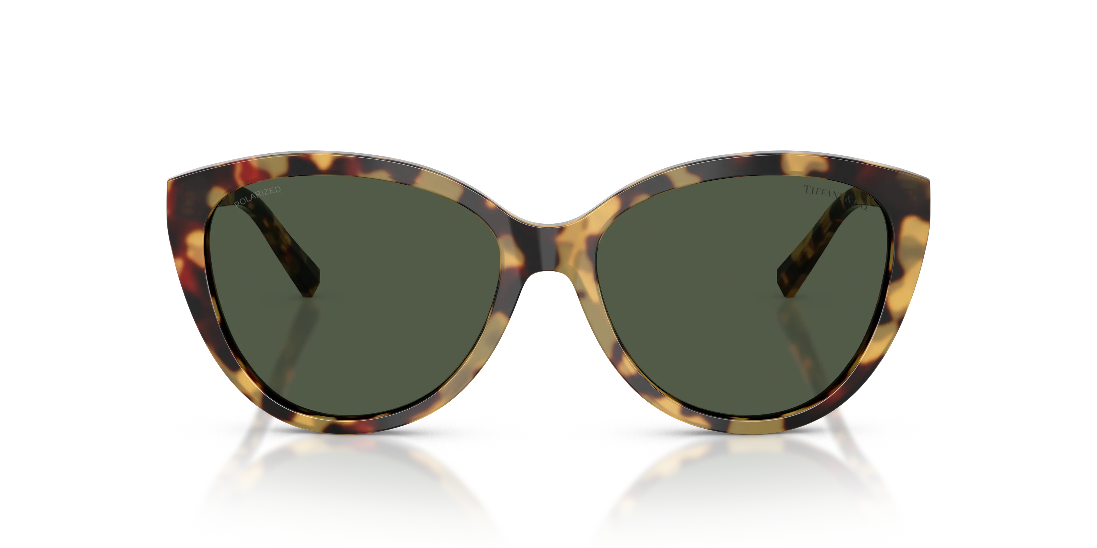 Tiffany TF4251 80649A Occhiali da sole Acetato Tartaruga Verde Cat Eye Polarizzata - immagine 3