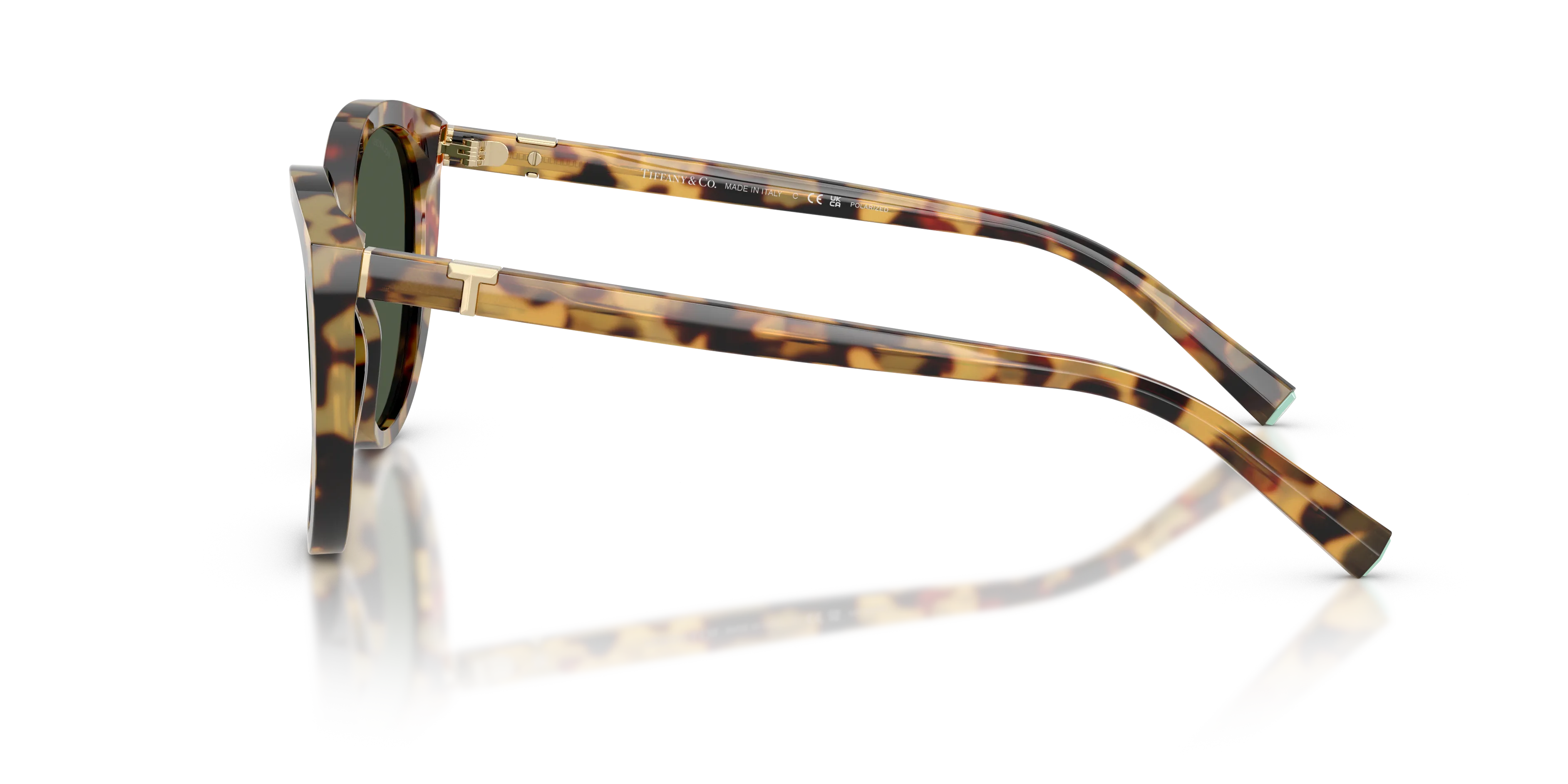 Tiffany TF4251 80649A Occhiali da sole Acetato Tartaruga Verde Cat Eye Polarizzata - immagine 4