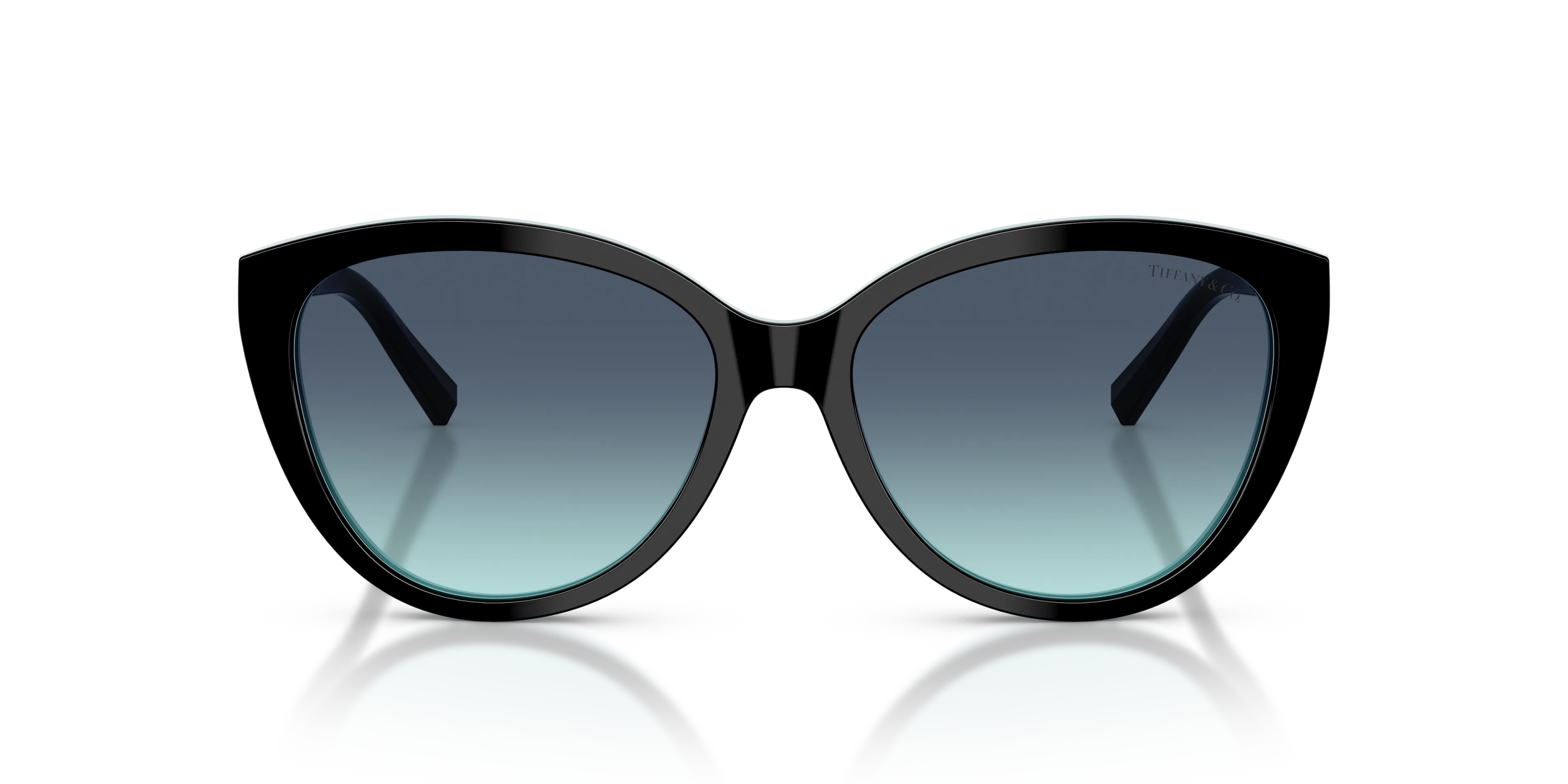 Tiffany TF4251 80559S Occhiali da sole Acetato Nero Blu Cat Eye Normale Sfumato - immagine 3