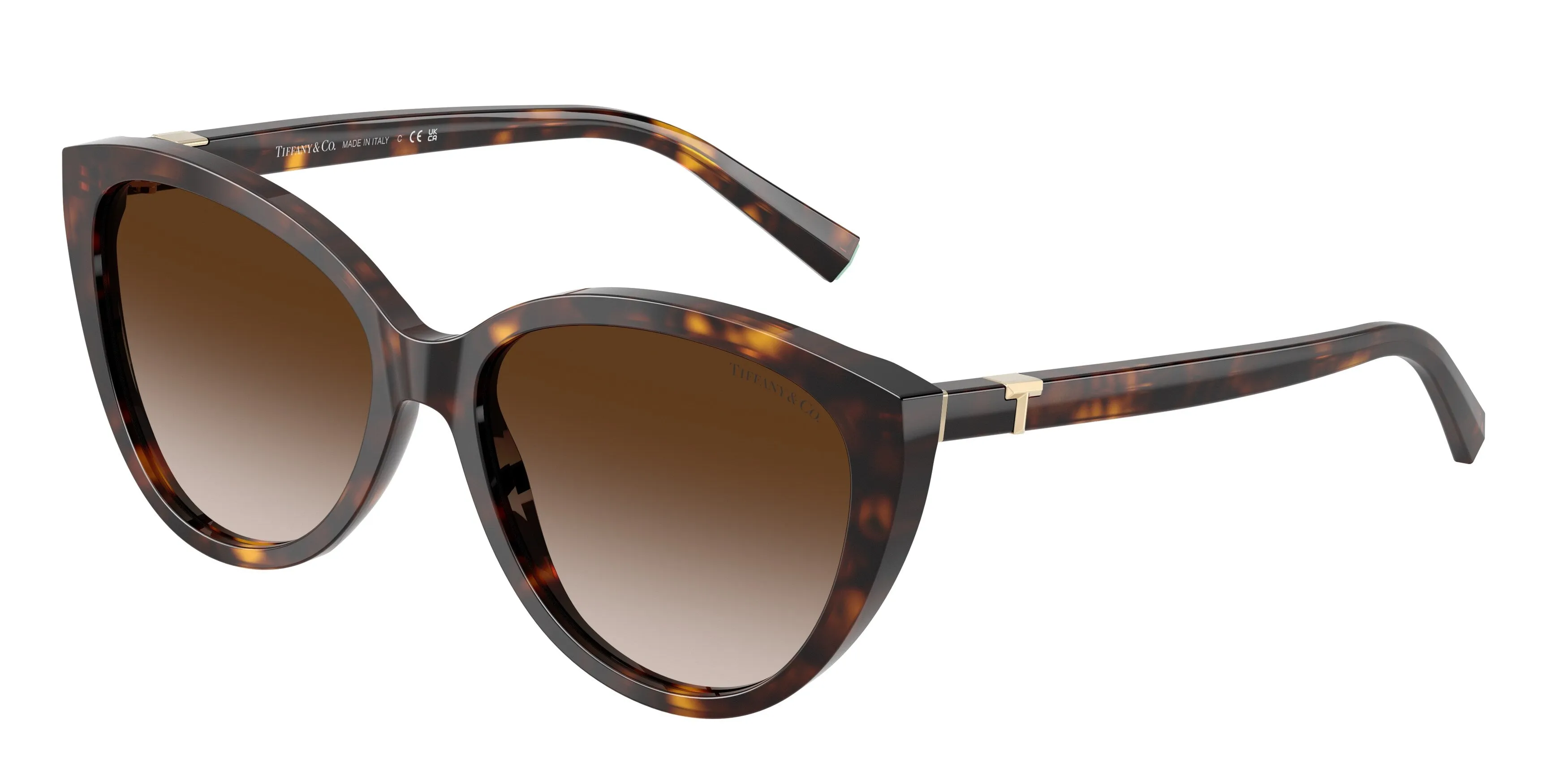 Tiffany TF4251 80153B Occhiali da sole Acetato Tartaruga Marrone Cat Eye Normale Sfumato - immagine 1