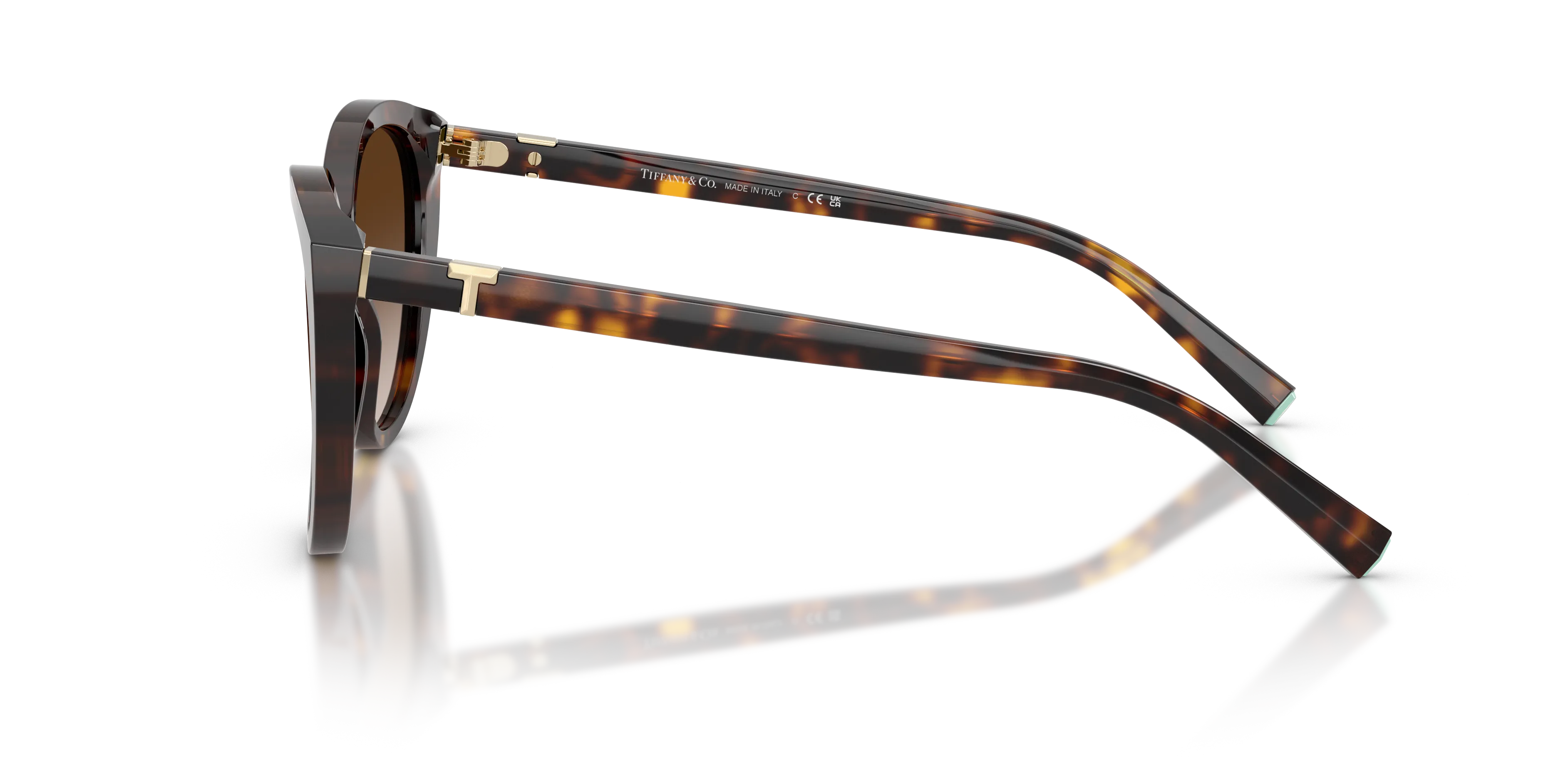 Tiffany TF4251 80153B Occhiali da sole Acetato Tartaruga Marrone Cat Eye Normale Sfumato - immagine 4