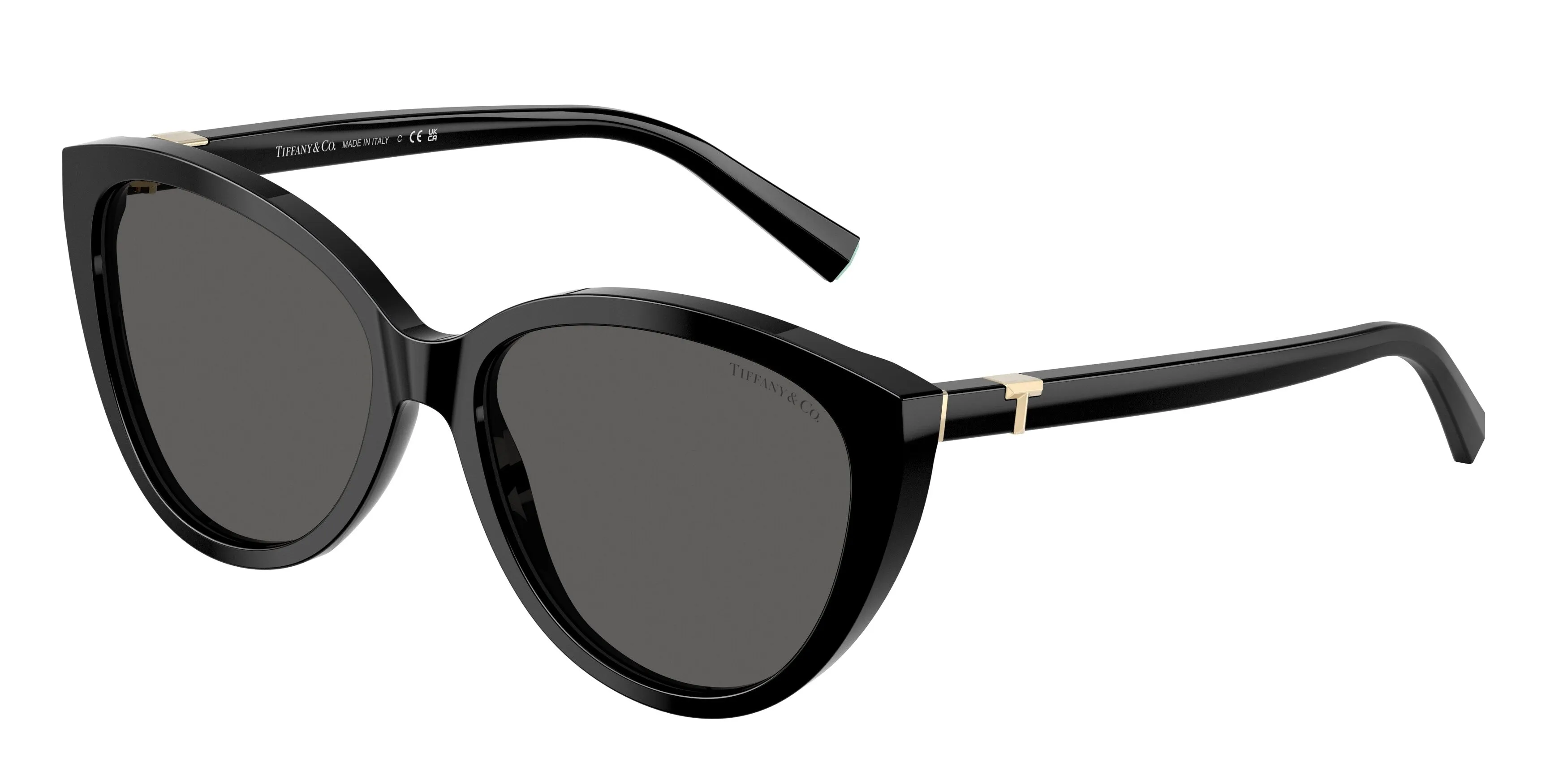 Tiffany TF4251 8001S4 Occhiali da sole Acetato Nero Grigio Cat Eye Normale - immagine 1