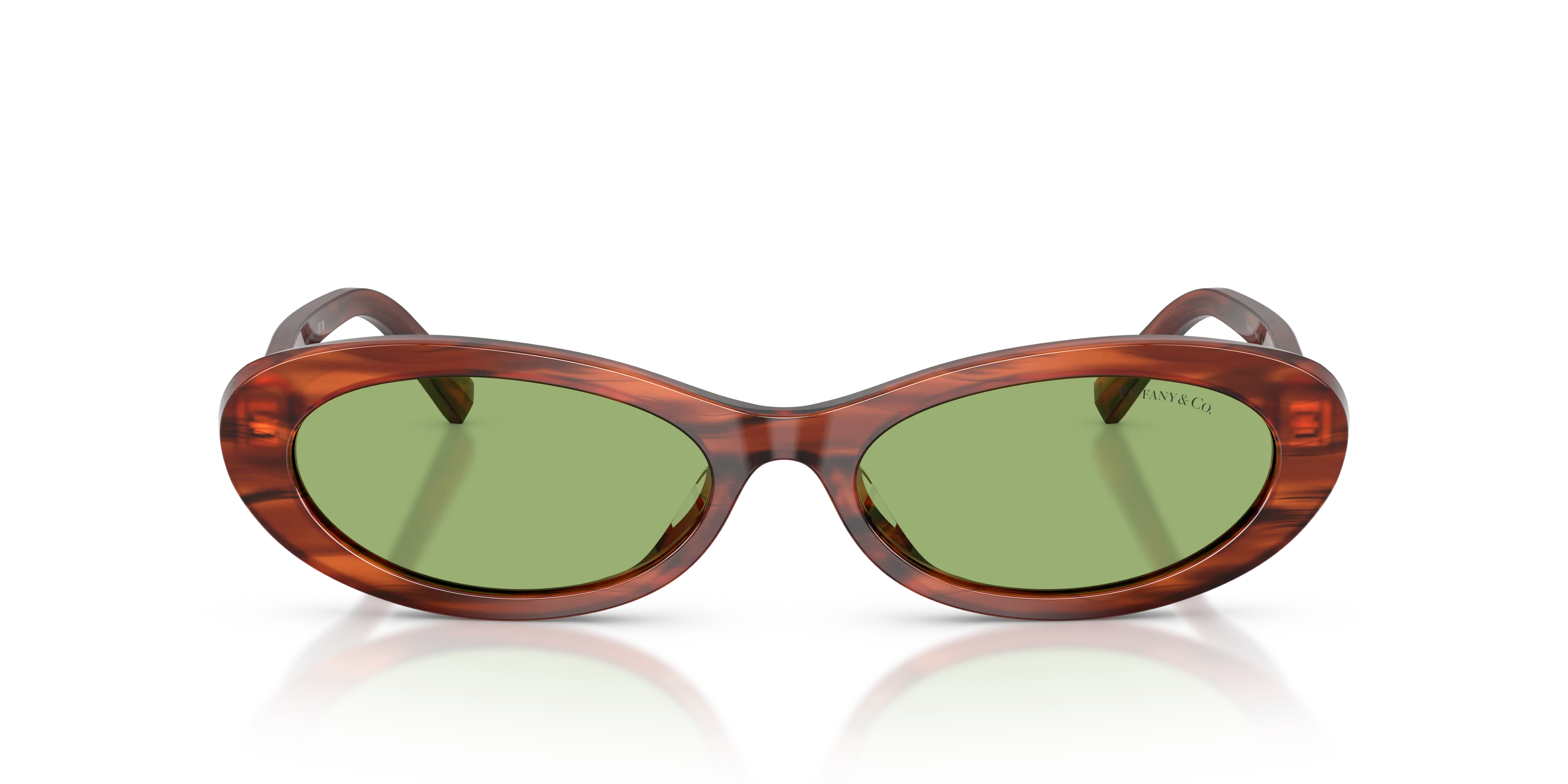 Tiffany TF4250 8440/2 Occhiali da sole Acetato Tartaruga Verde Rotonda Normale - immagine 3
