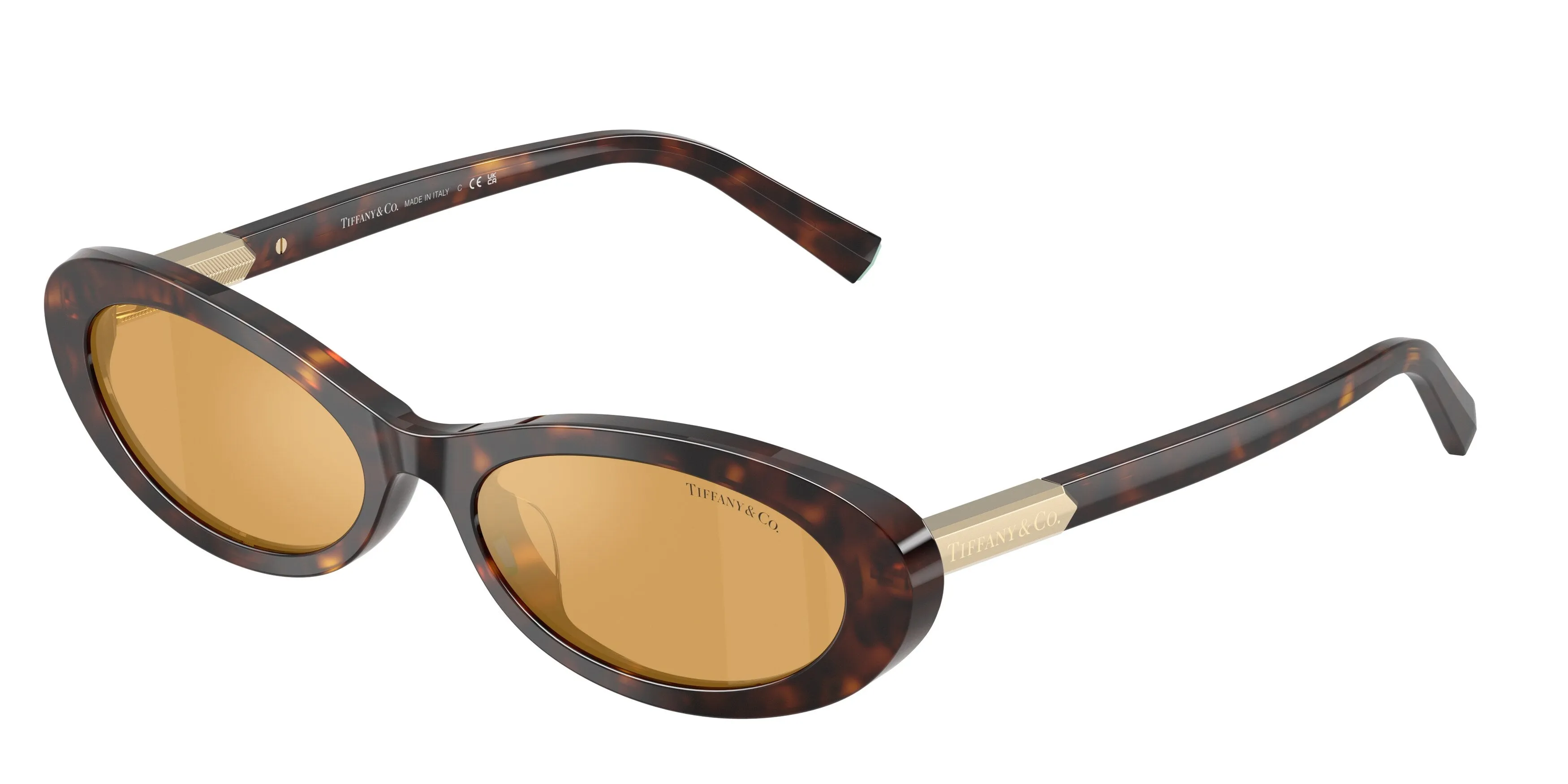 Tiffany TF4250 801574 Occhiali da sole Acetato Tartaruga Arancione Rotonda Normale - immagine 1