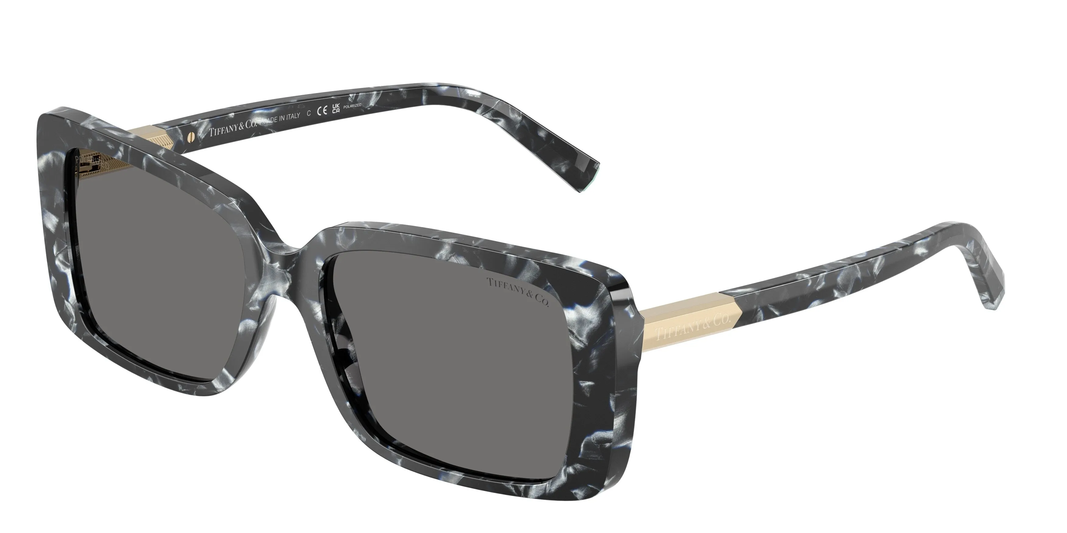 Tiffany TF4249 842881 Occhiali da sole Acetato Tartaruga Grigio Squadrata Polarizzata - immagine 1