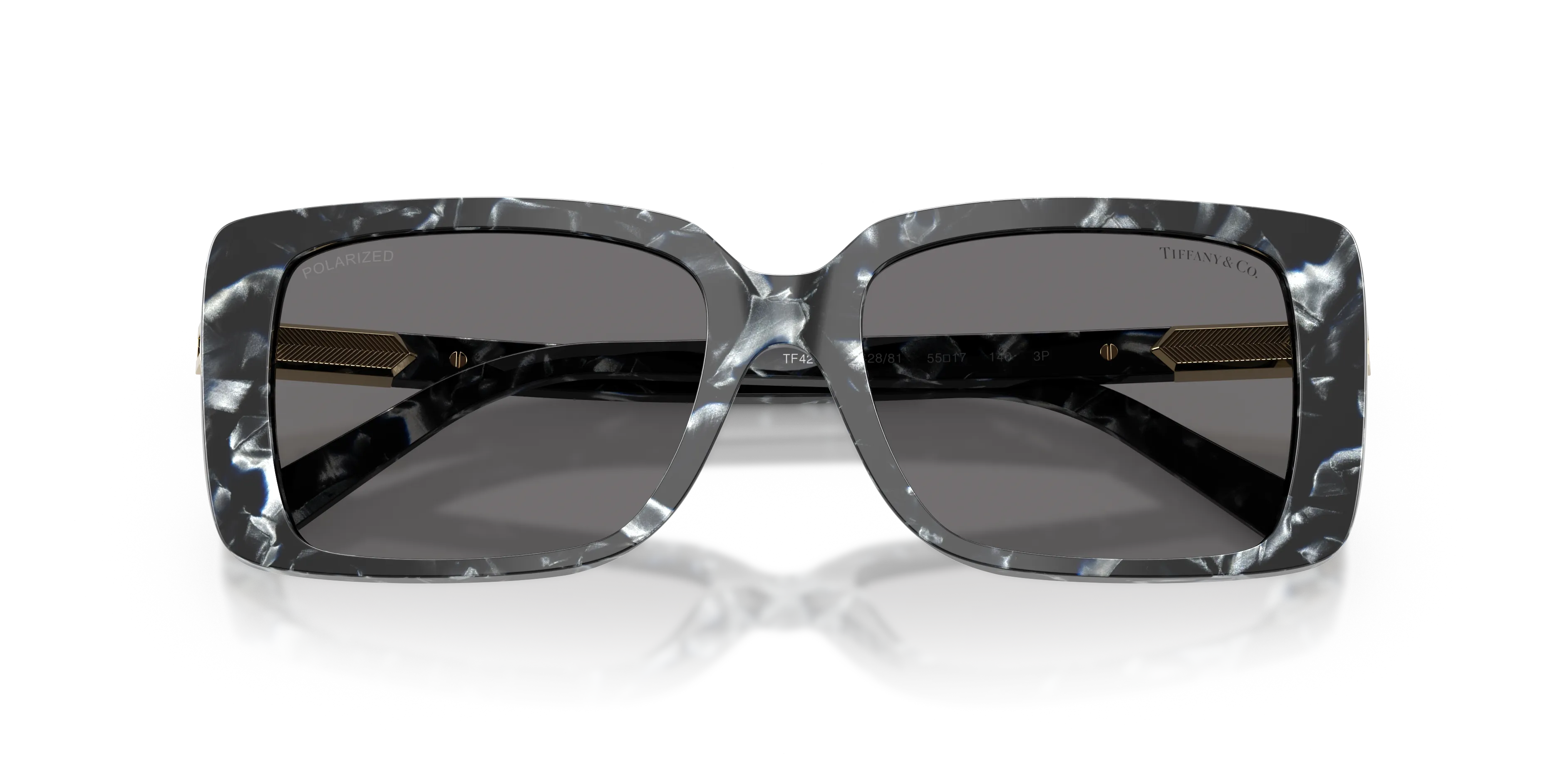 Tiffany TF4249 842881 Occhiali da sole Acetato Tartaruga Grigio Squadrata Polarizzata - immagine 2