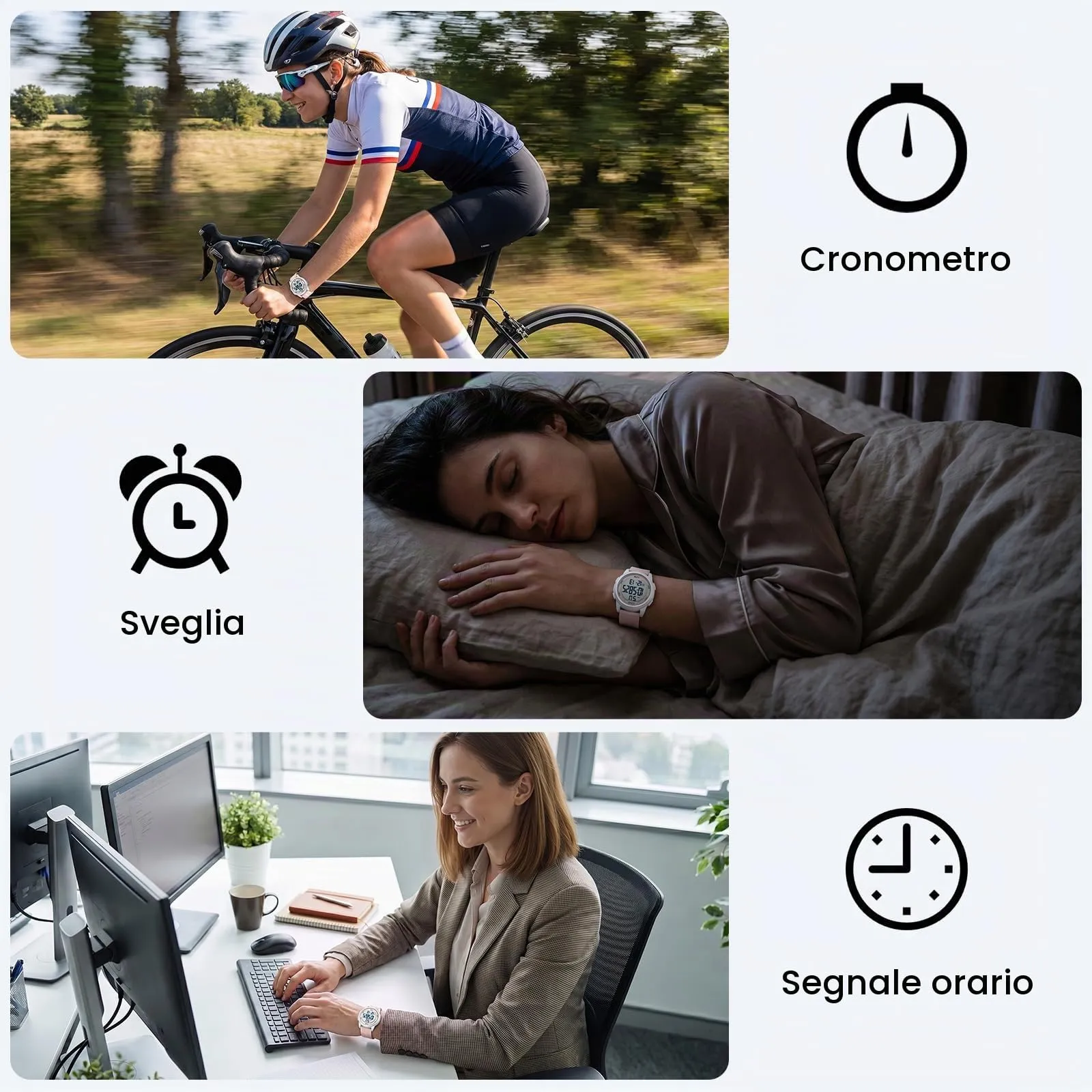 CIVO Orologio Donna Digitale Sportivo: Ultra Sottile Impermeabile con LED - immagine 5