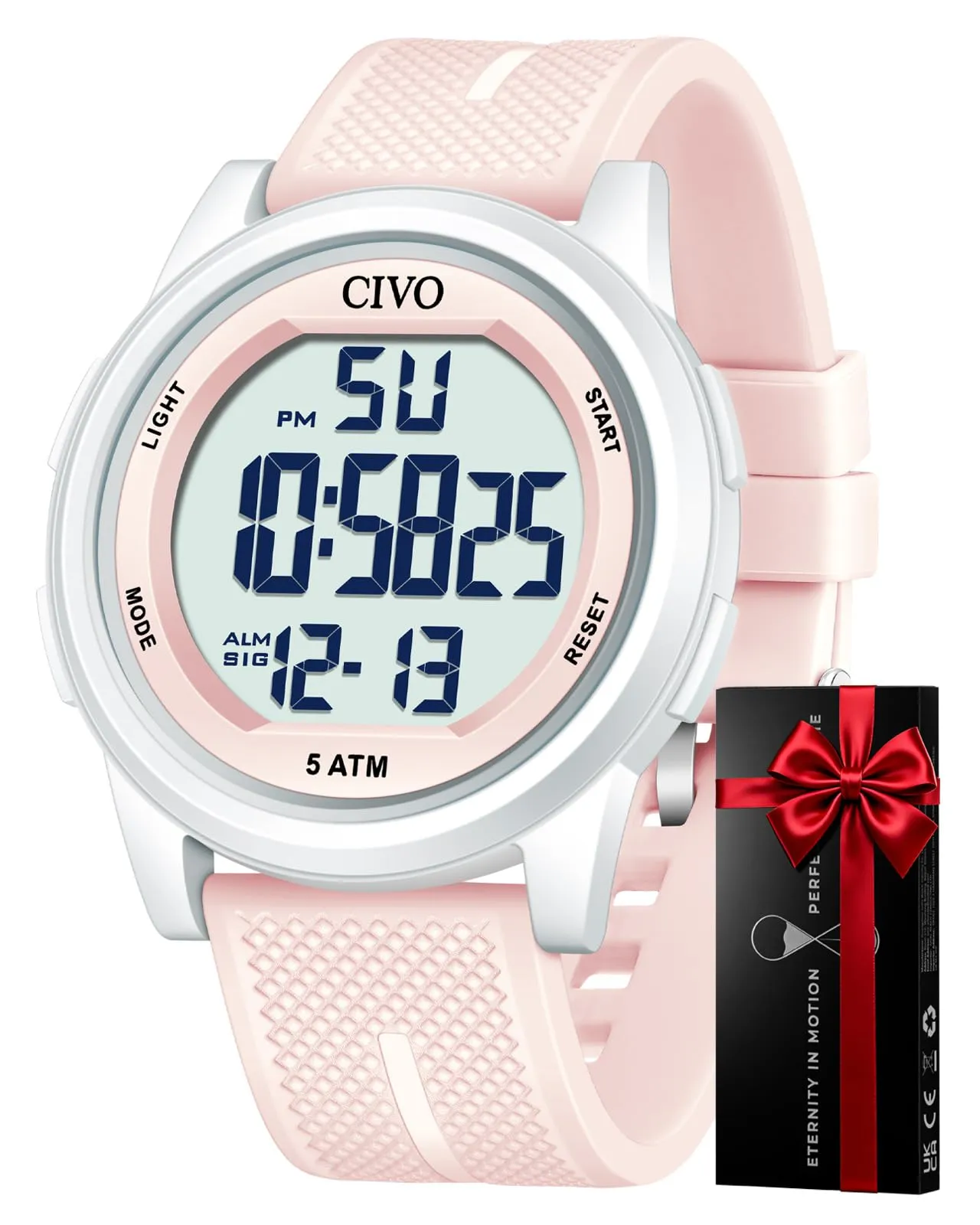 CIVO Orologio Donna Digitale Sportivo: Ultra Sottile Impermeabile con LED - immagine 9