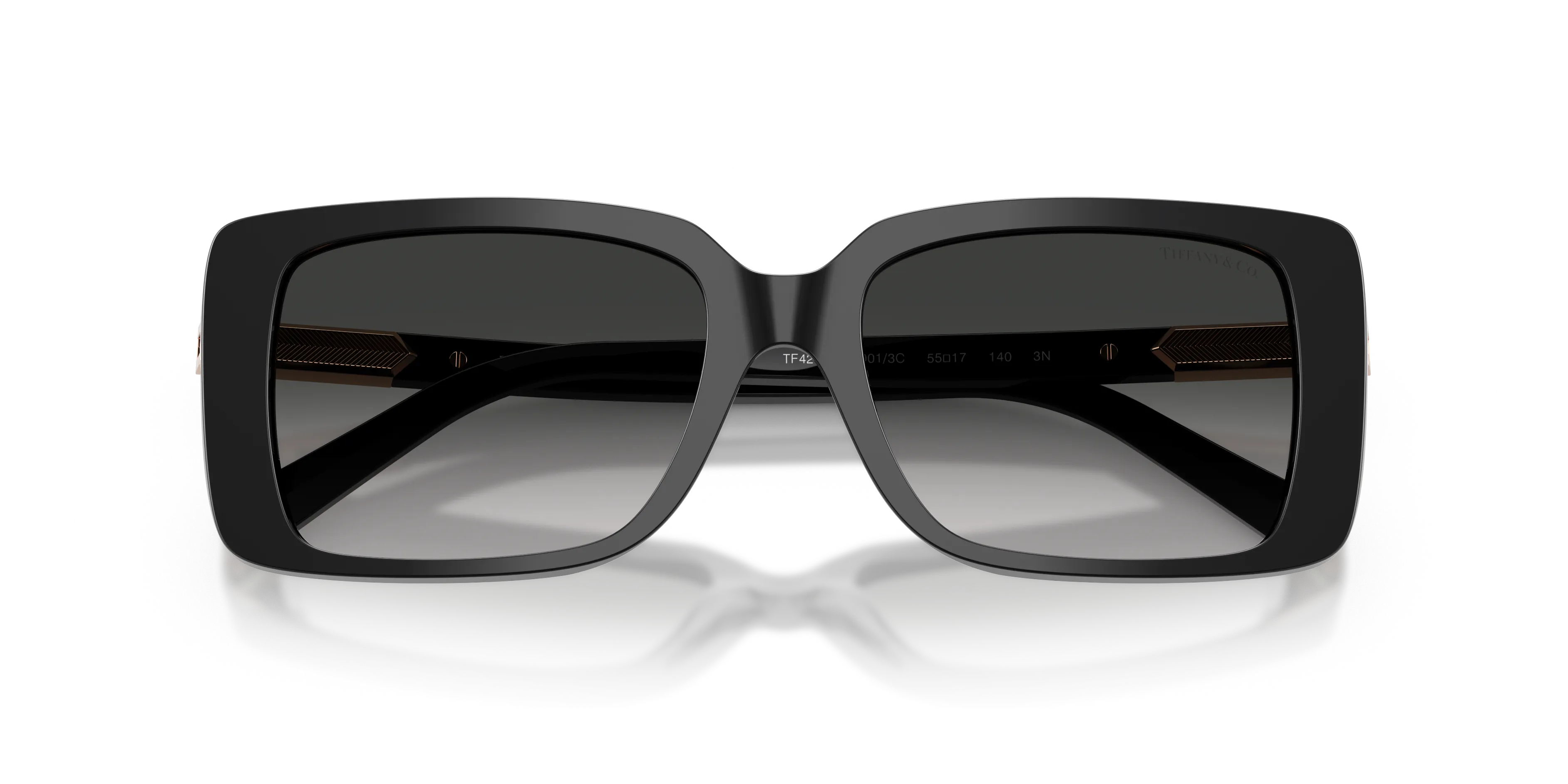 Tiffany TF4249 80013C Occhiali da sole Acetato Nero Grigio Squadrata Normale Sfumato - immagine 2