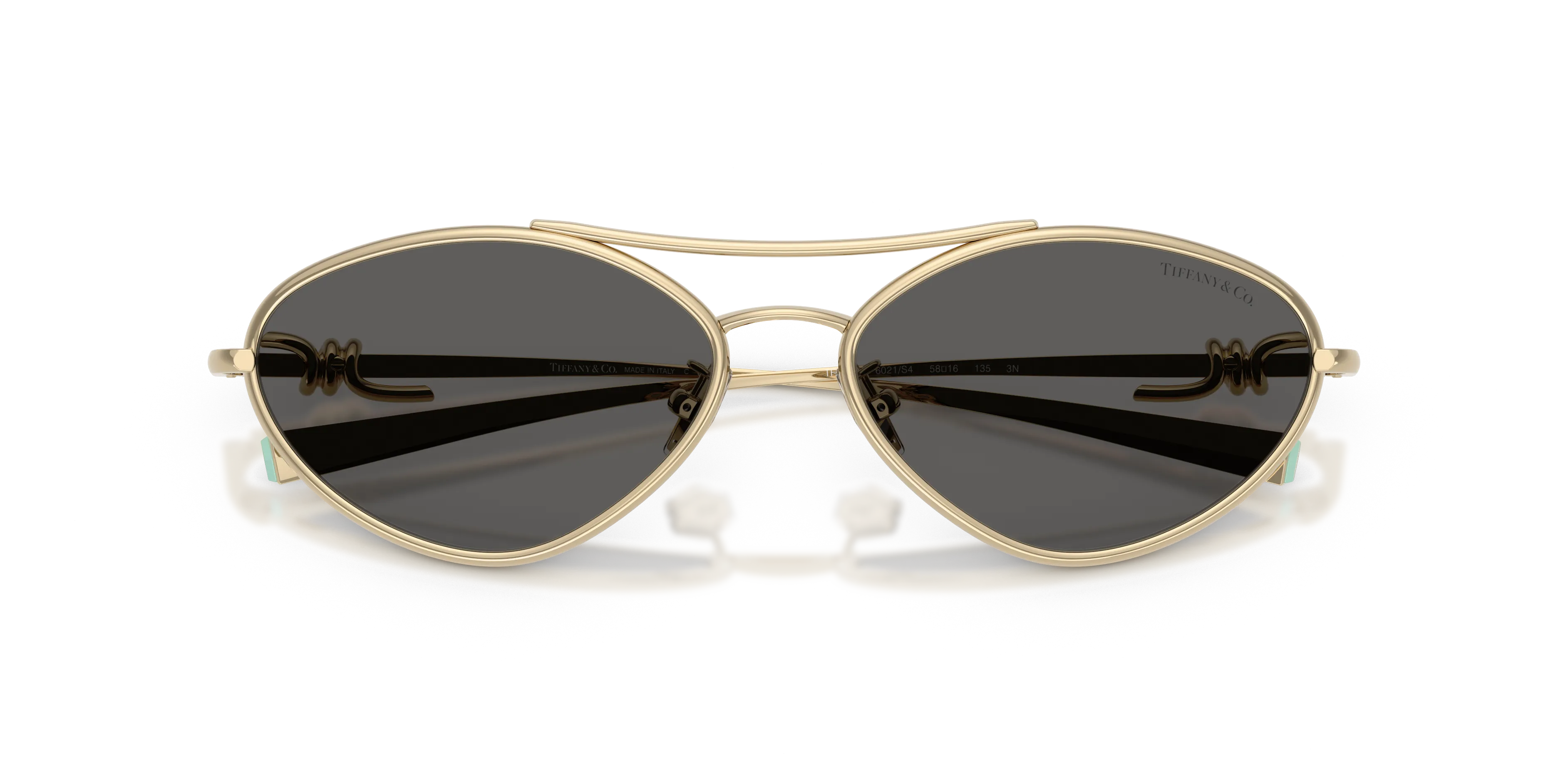 Tiffany TF3117 6021S4 Occhiali da sole Metallo Oro Grigio Geometrica Normale - immagine 2